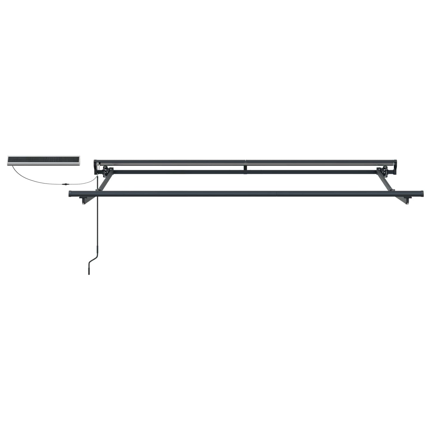 Electric Retractable Awning Frame Anthrazit 2,5 x 2 m Stahl