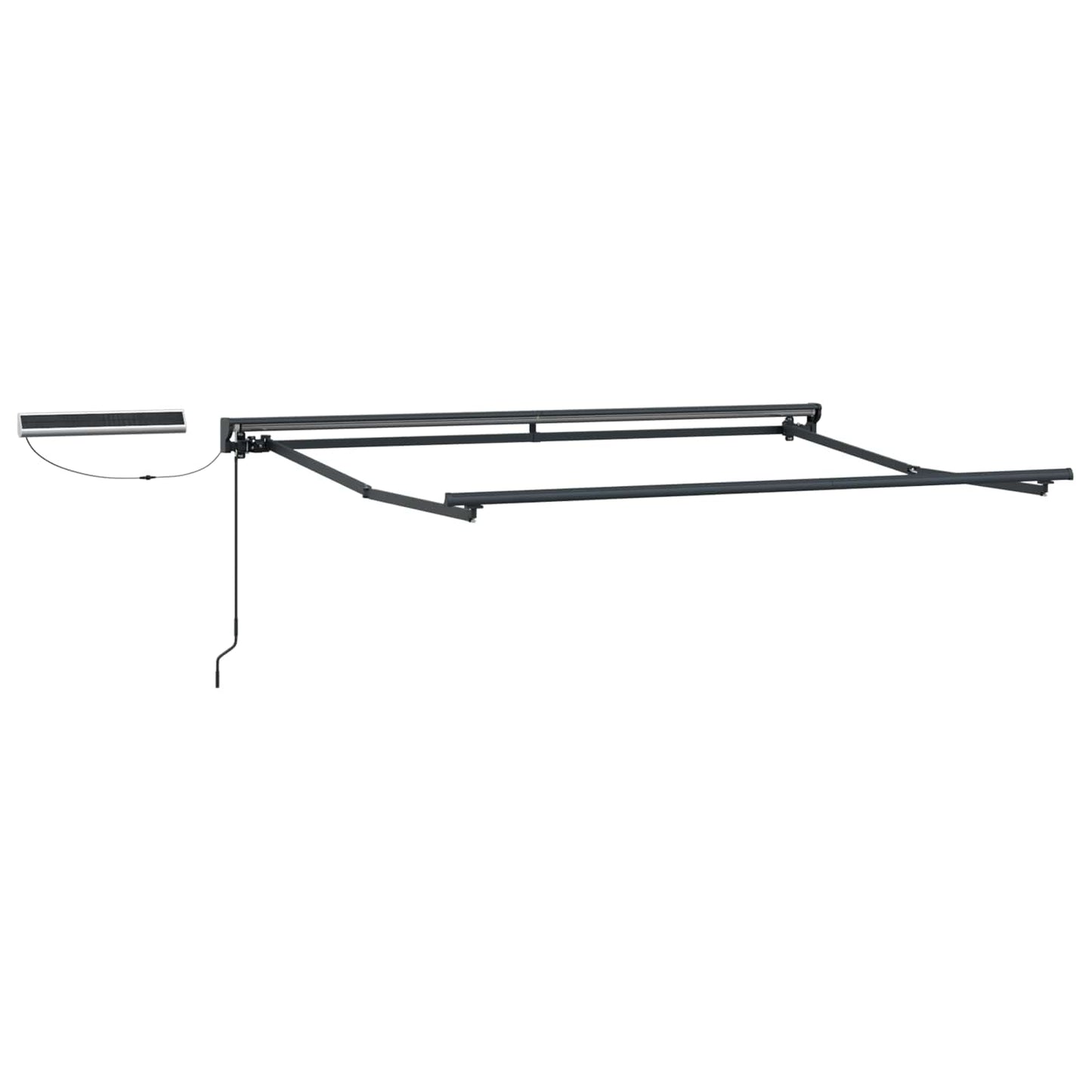 Electric Retractable Awning Frame Anthrazit 3,5 x 2 m Stahl