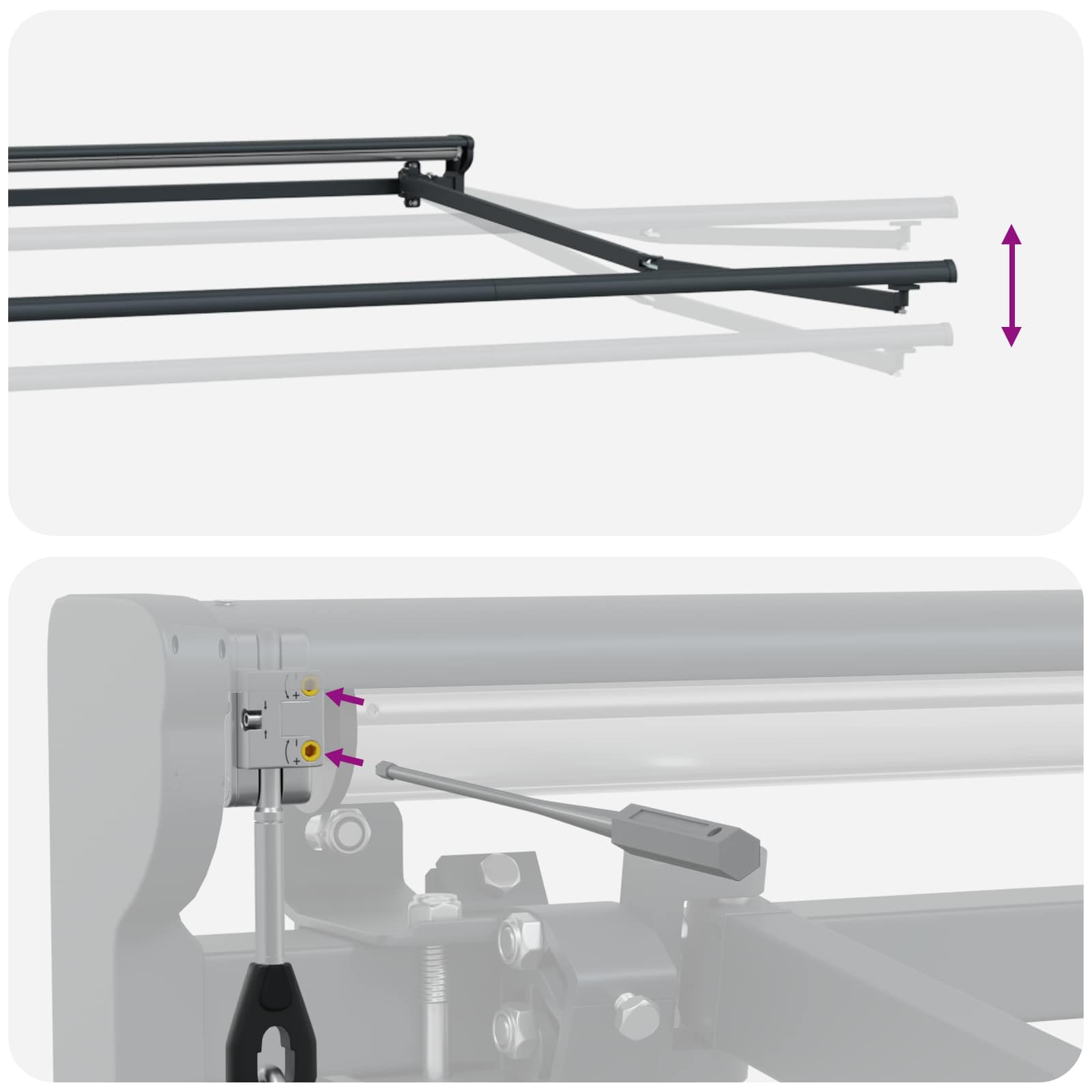 Electric Retractable Awning Frame Anthrazit 3,5 x 2 m Stahl