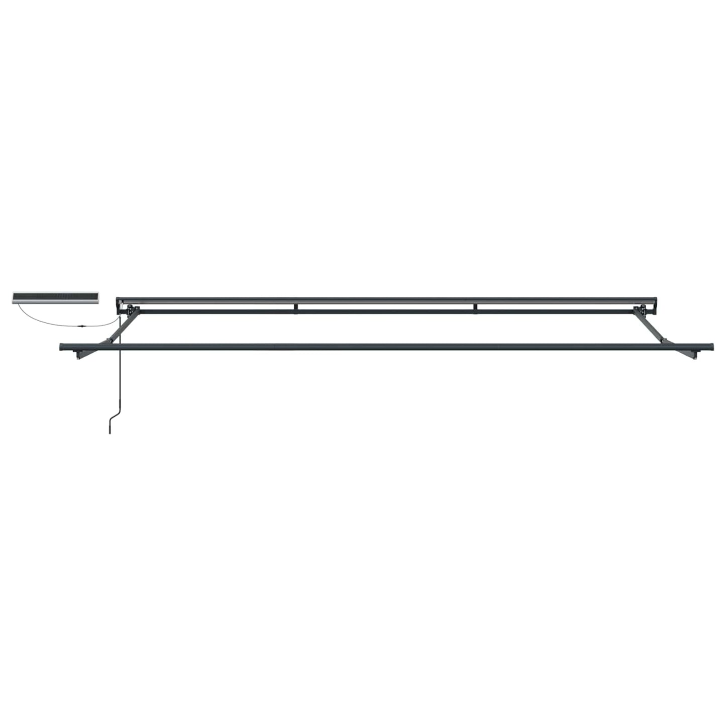 Electric Retractable Awning Frame Anthrazit 4 x 2 m Stahl