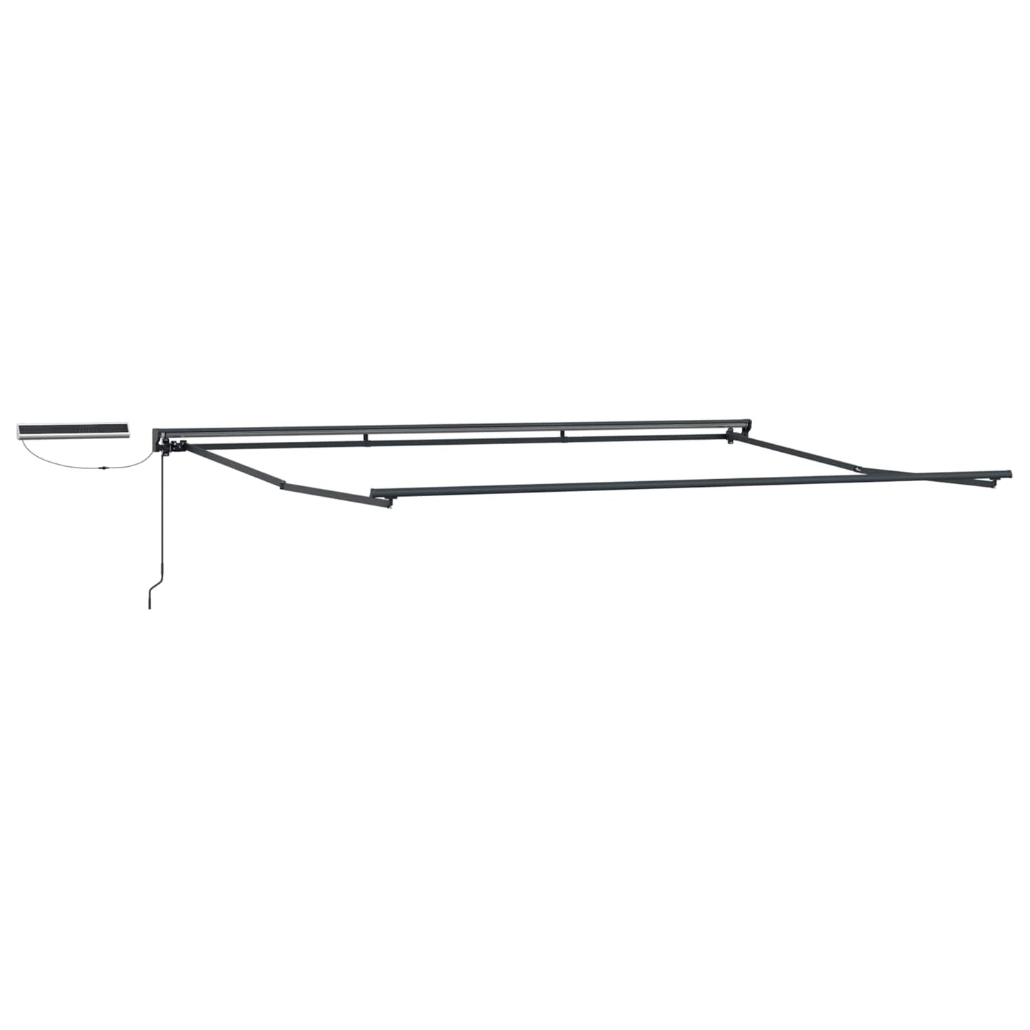 Electric Retractable Awning Frame Anthrazit 4,5 × 3 m Stahl