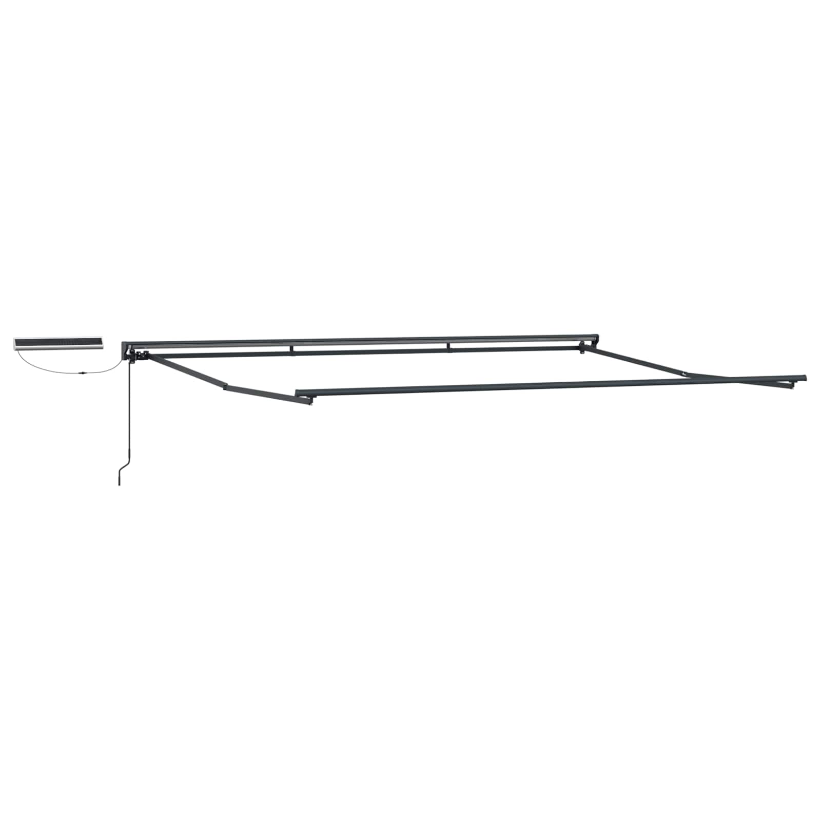 Electric Retractable Awning Frame Anthrazit 4,5 × 3 m Stahl