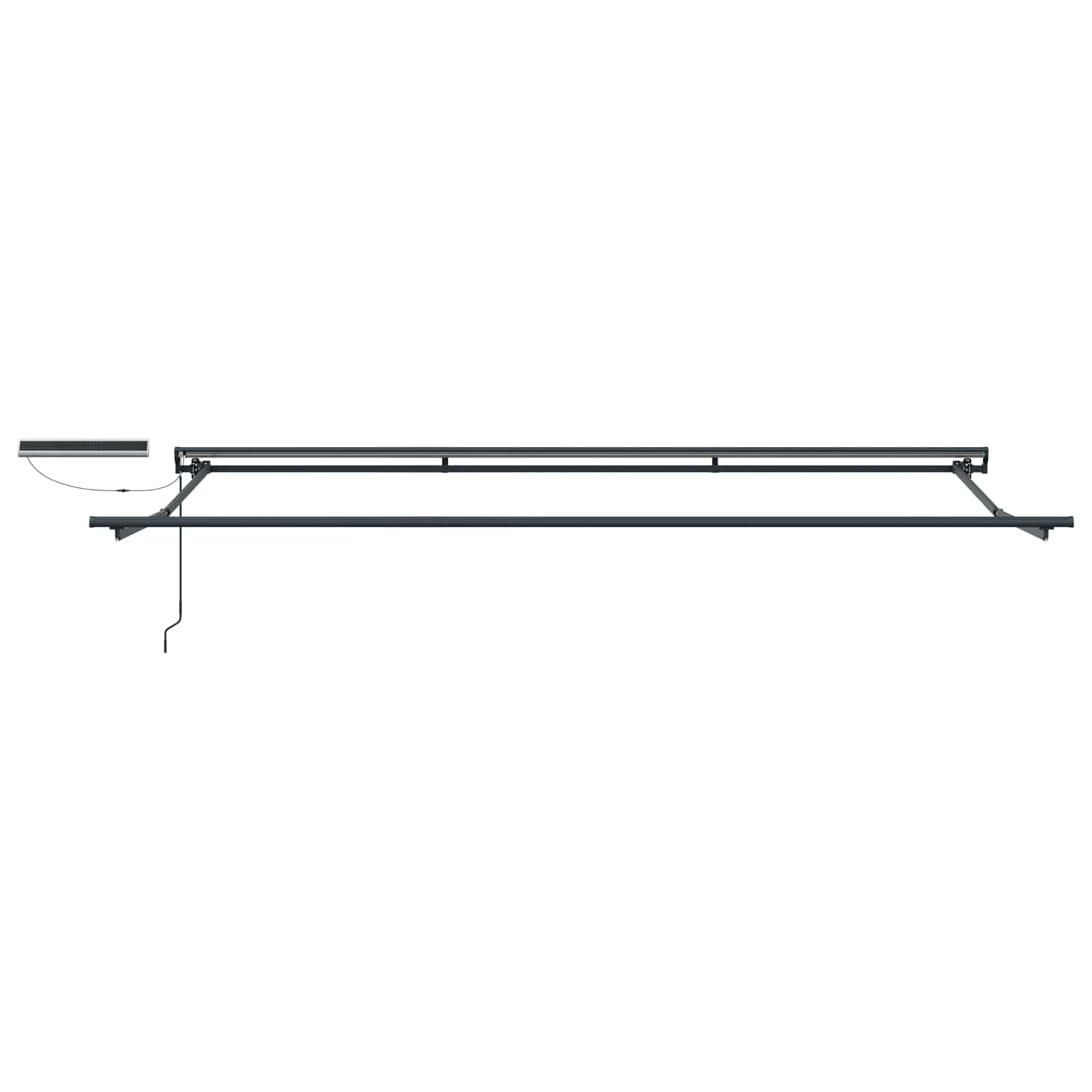 Electric Retractable Awning Frame Anthrazit 4,5 × 3 m Stahl