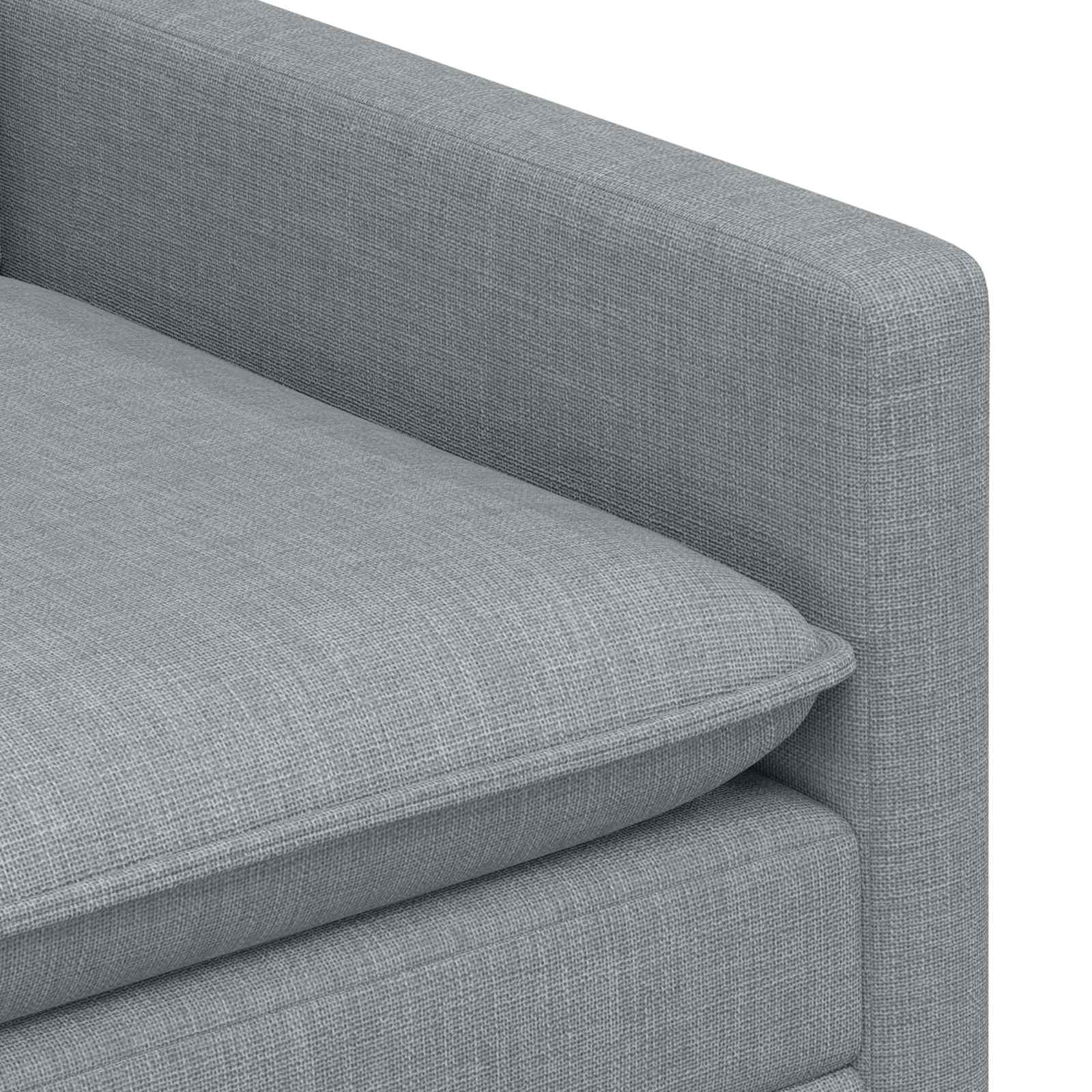 Sofa Hellgrau 196 x 81 x 87,5 cm Stoff