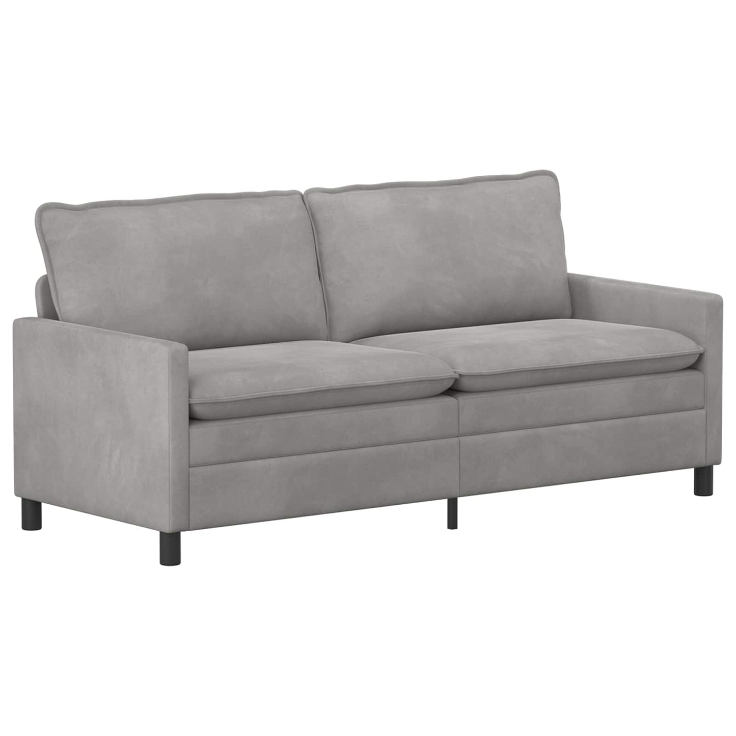 Sofa Hellgrau 196 x 81 x 87,5 cm Samt