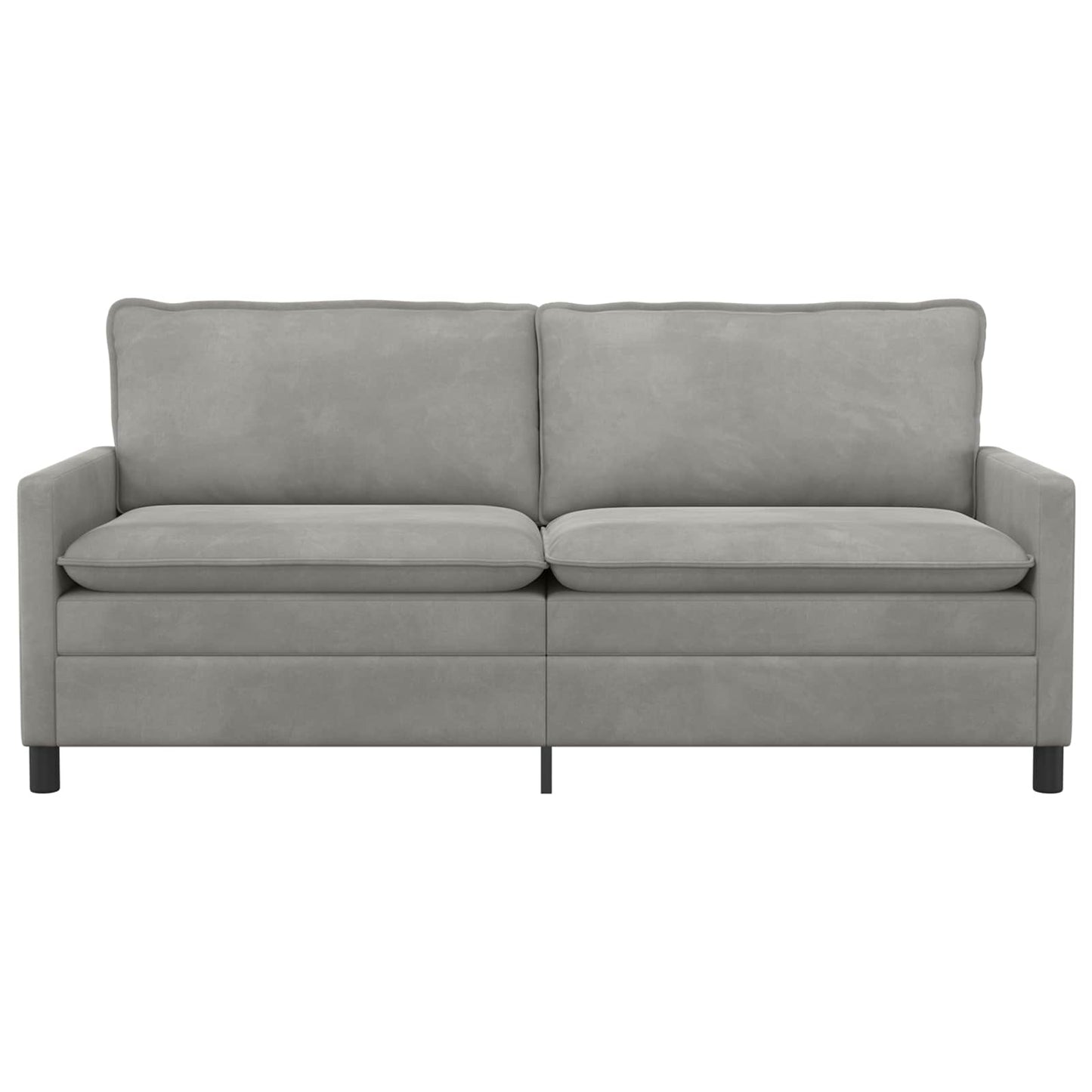 Sofa Hellgrau 196 x 81 x 87,5 cm Samt