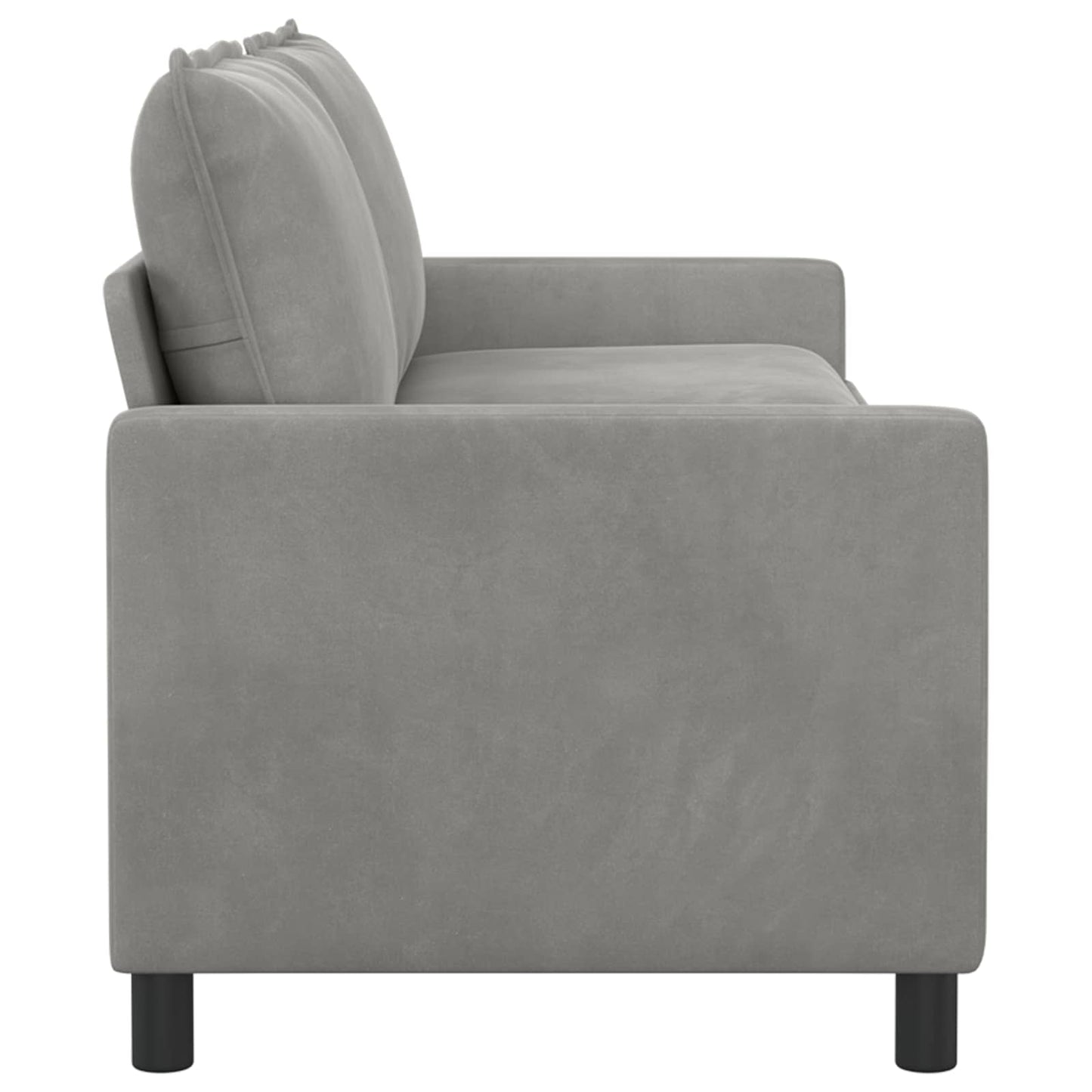 Sofa Hellgrau 196 x 81 x 87,5 cm Samt