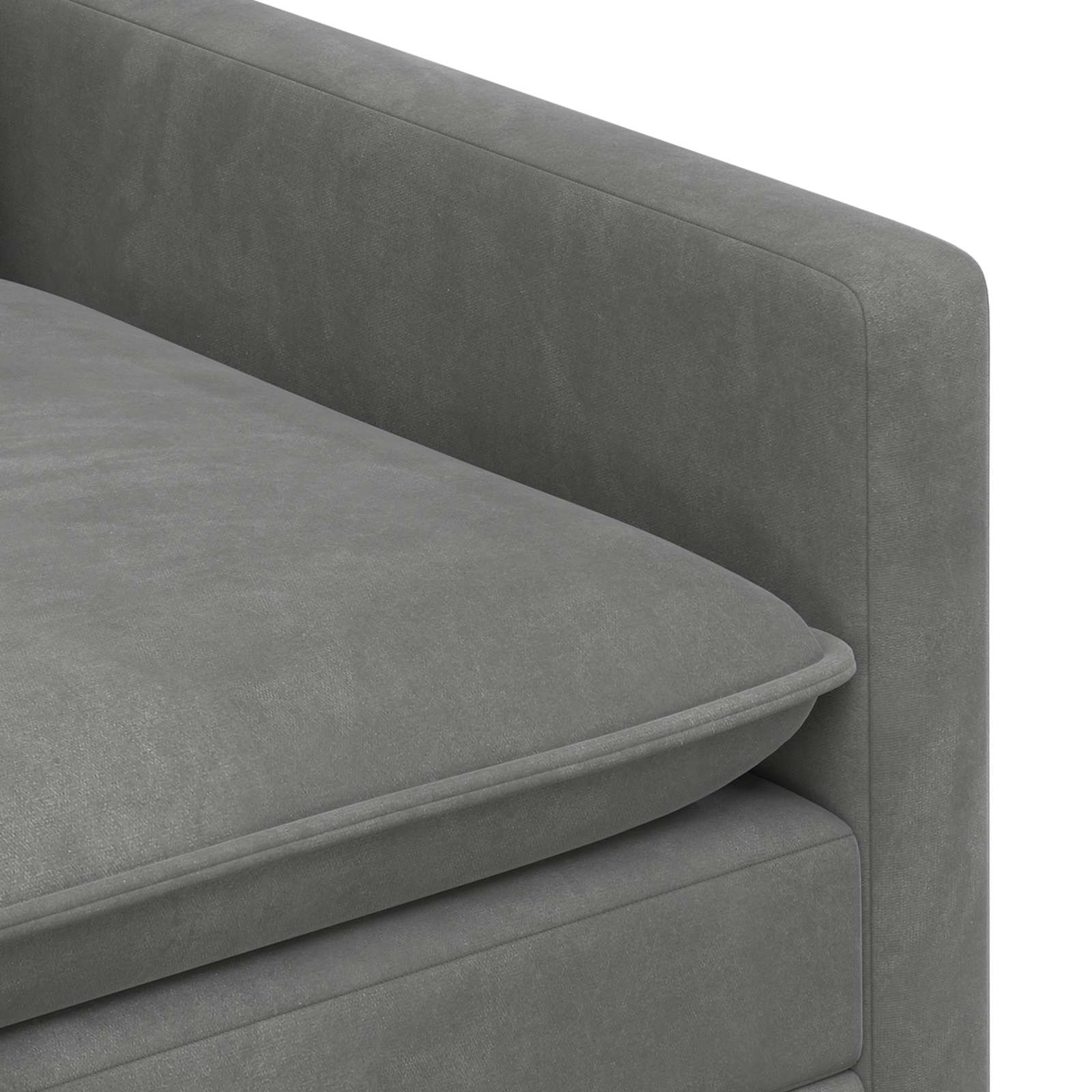 Sofa Dunkelgrau 196 x 81 x 87,5 cm Samt