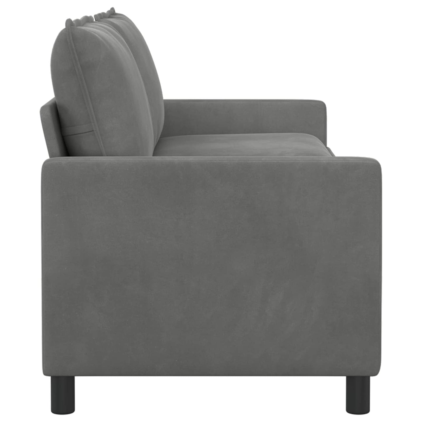Sofa Dunkelgrau 196 x 81 x 87,5 cm Samt
