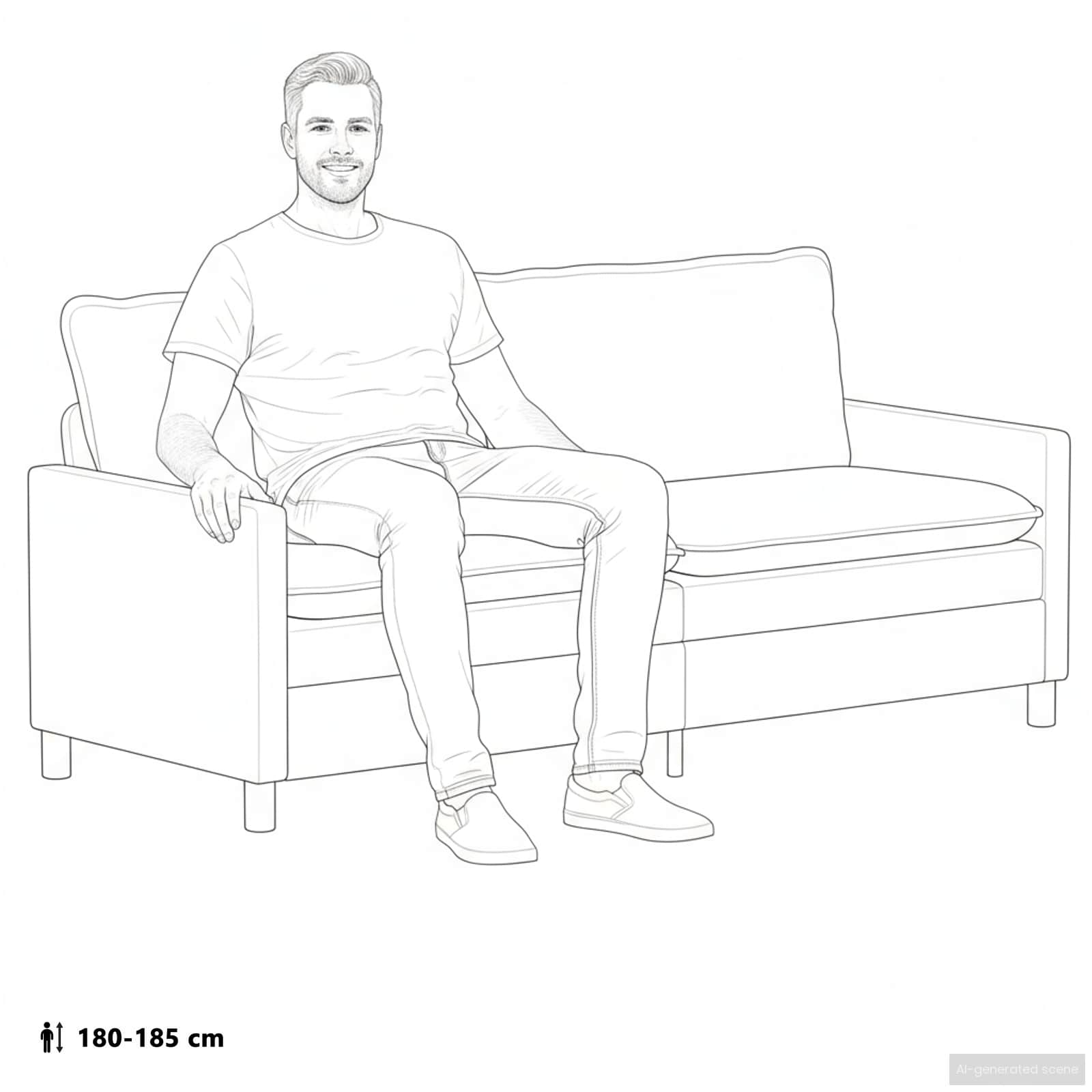Sofa Dunkelgrau 196 x 81 x 87,5 cm Samt