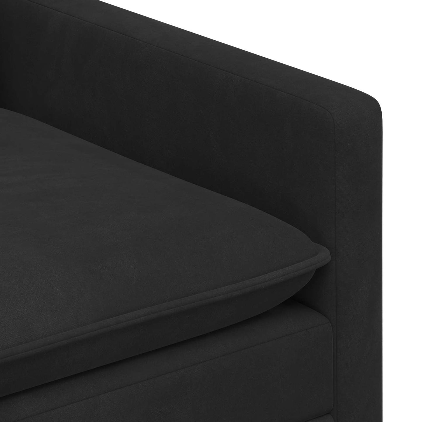 Sofa Schwarz 196 x 81 x 87,5 cm Samt