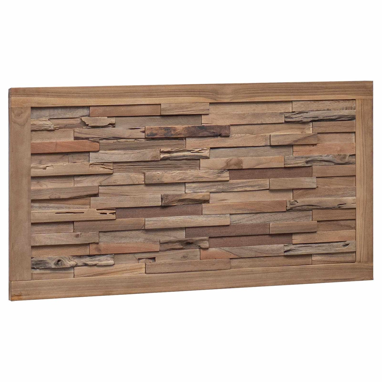 Bettkopfteil Natur Massivholz Teak