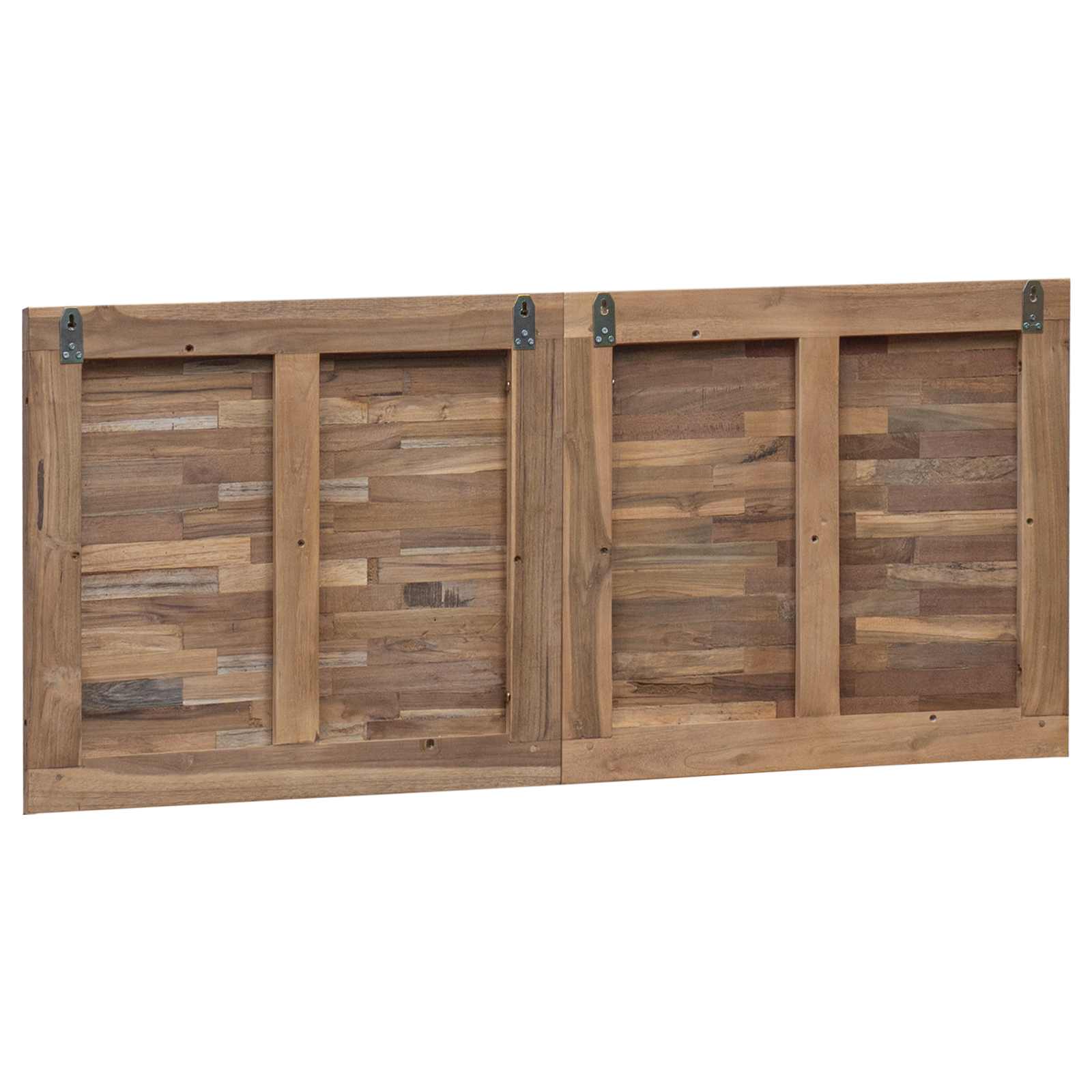 Bettkopfteil Natur Massivholz Teak