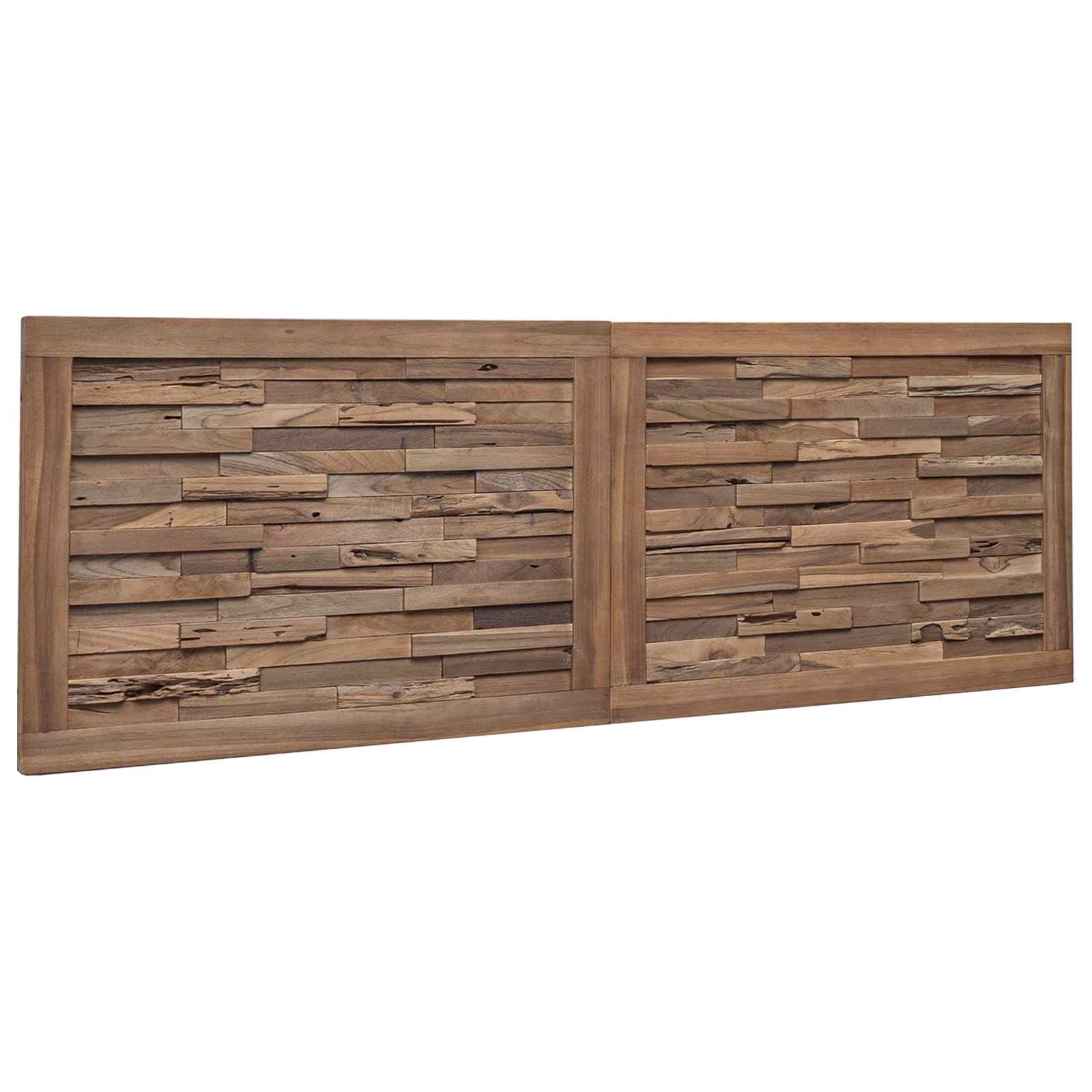 Bettkopfteil Natur Massivholz Teak