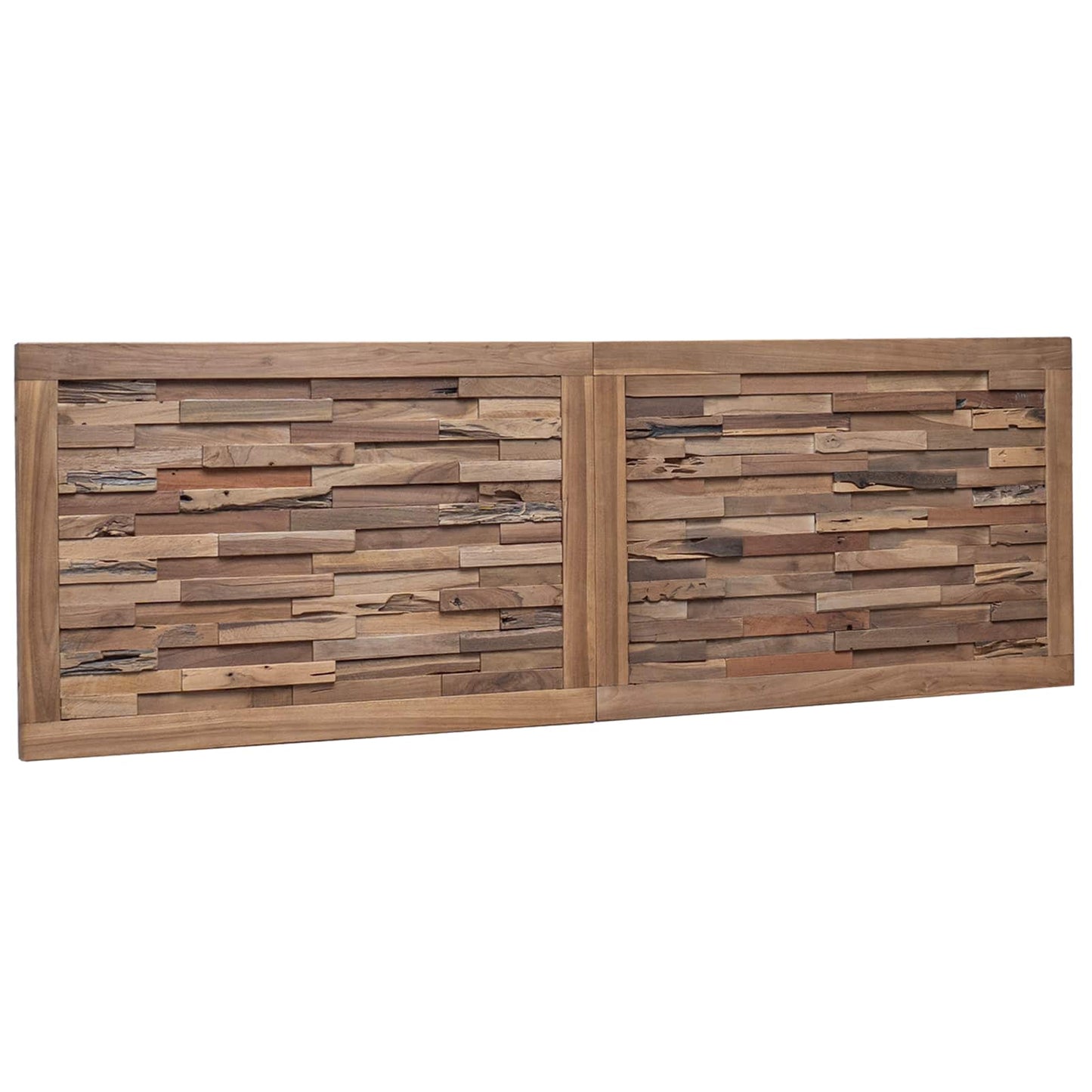 Bettkopfteil Natur Massivholz Teak