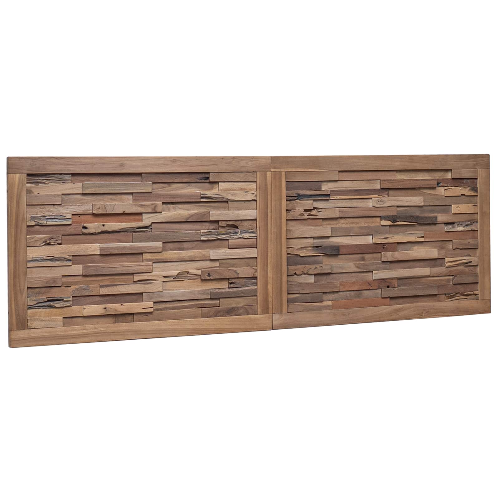 Bettkopfteil Natur Massivholz Teak
