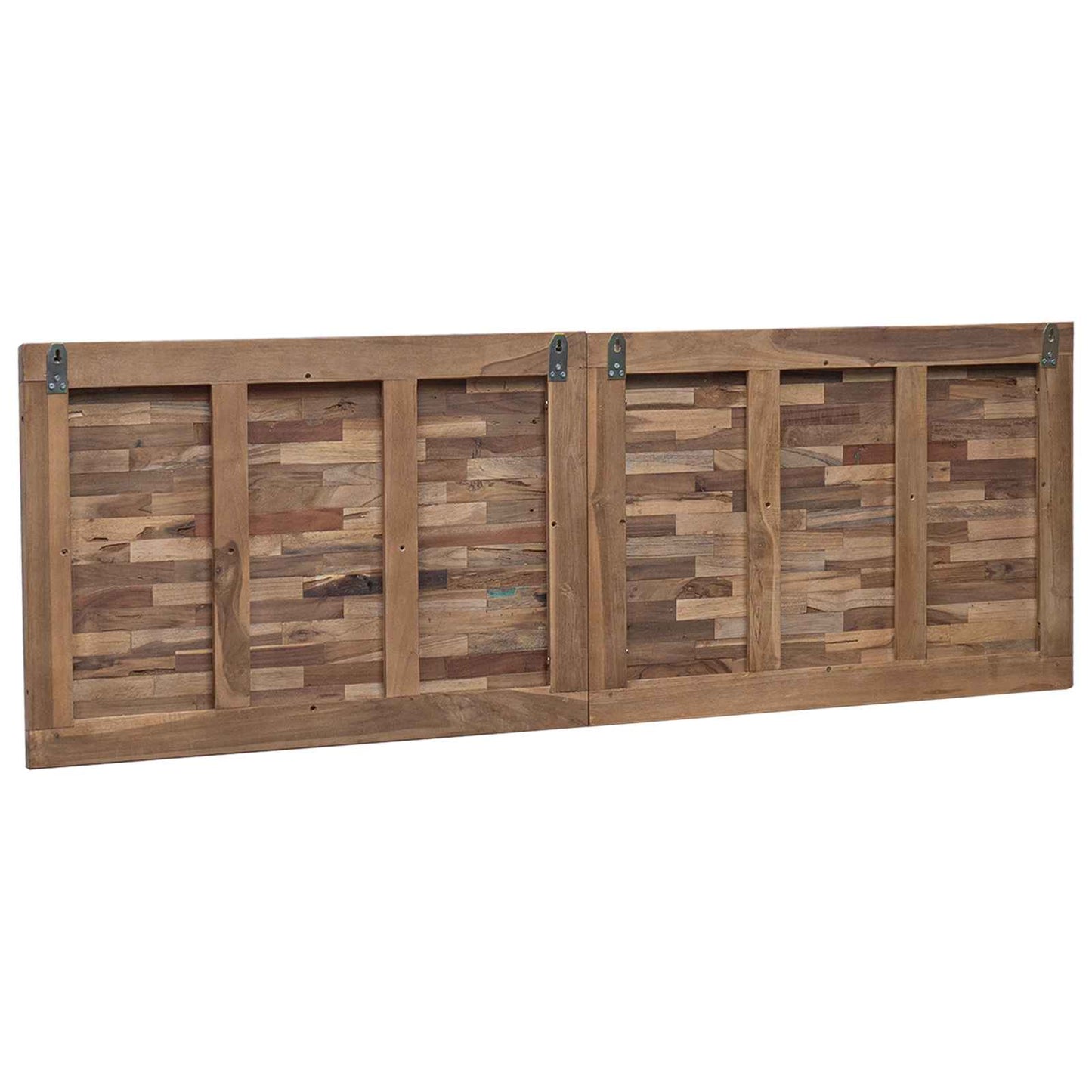 Bettkopfteil Natur Massivholz Teak