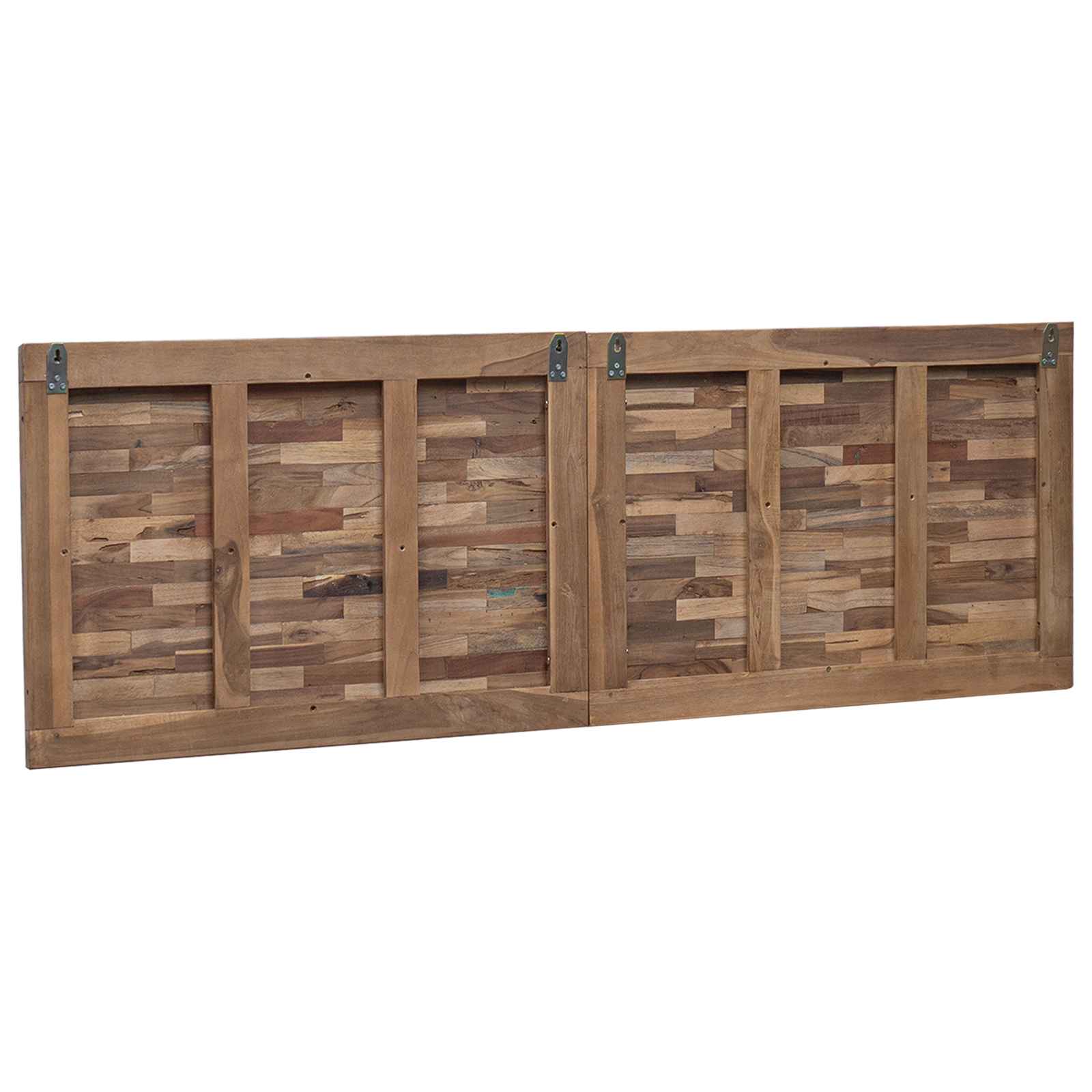 Bettkopfteil Natur Massivholz Teak