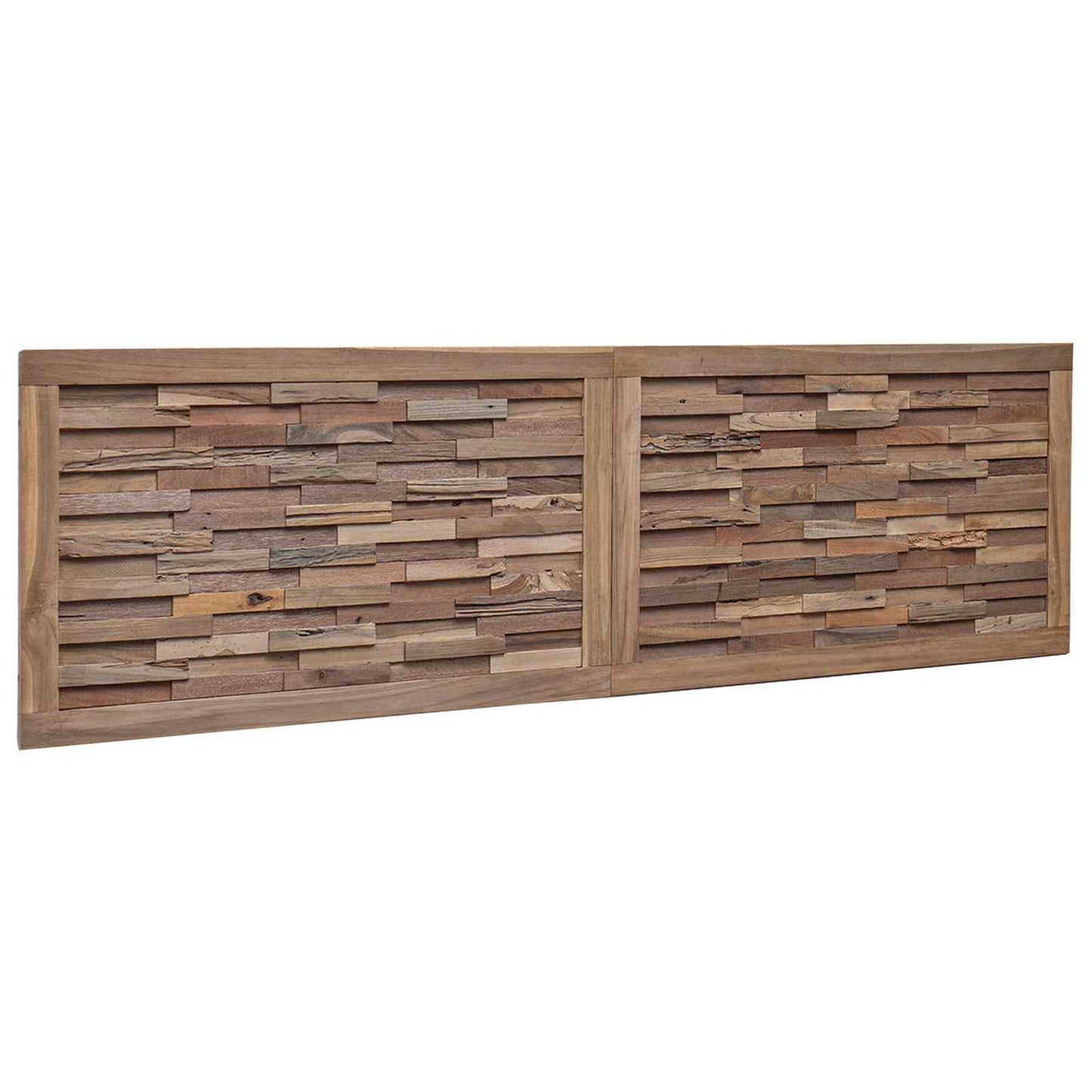 Bettkopfteil Natur Massivholz Teak