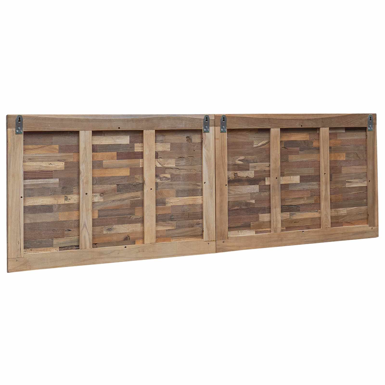 Bettkopfteil Natur Massivholz Teak