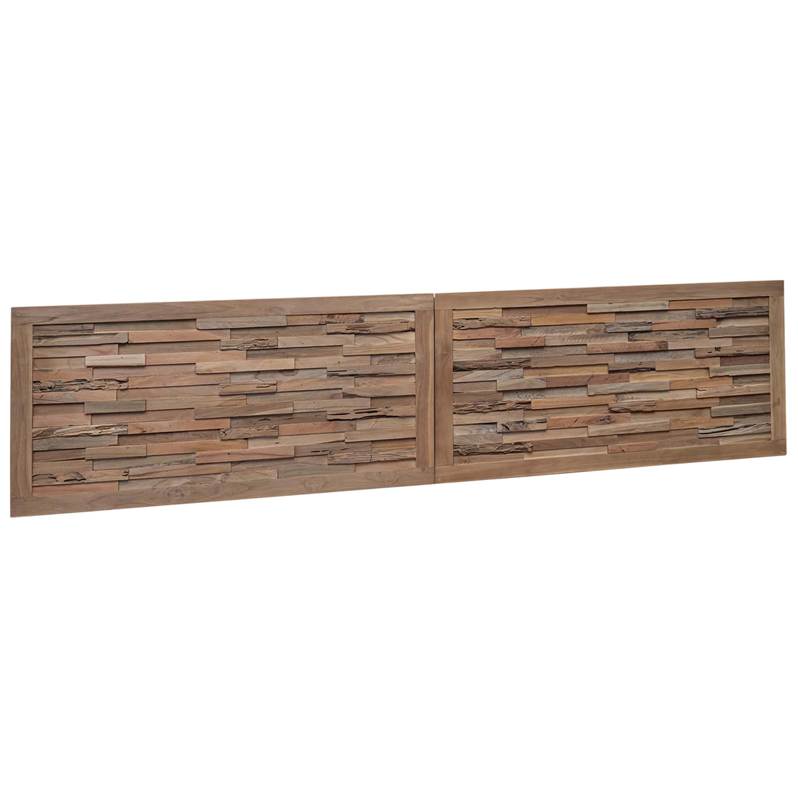Bettkopfteil Natur Massivholz Teak