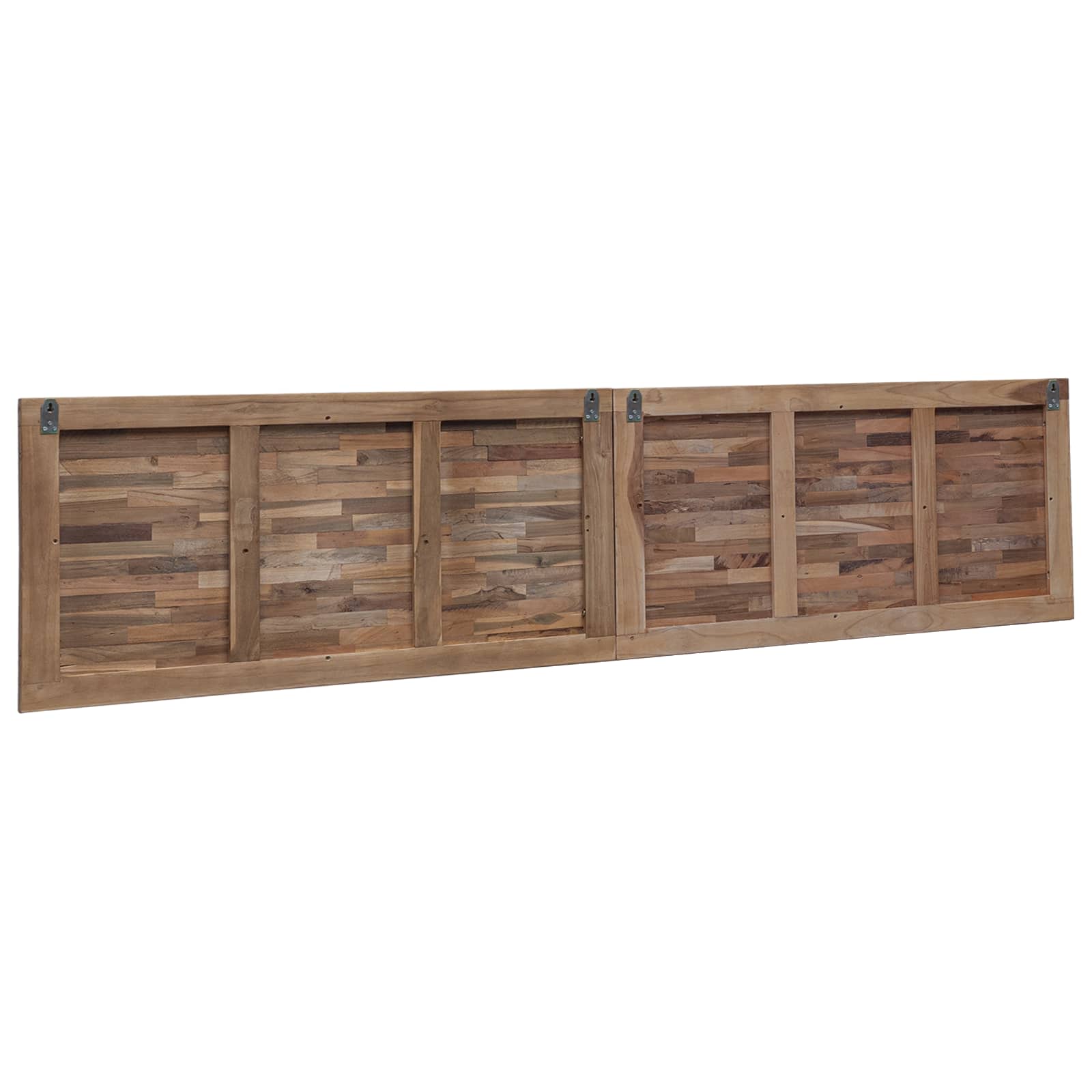 Bettkopfteil Natur Massivholz Teak