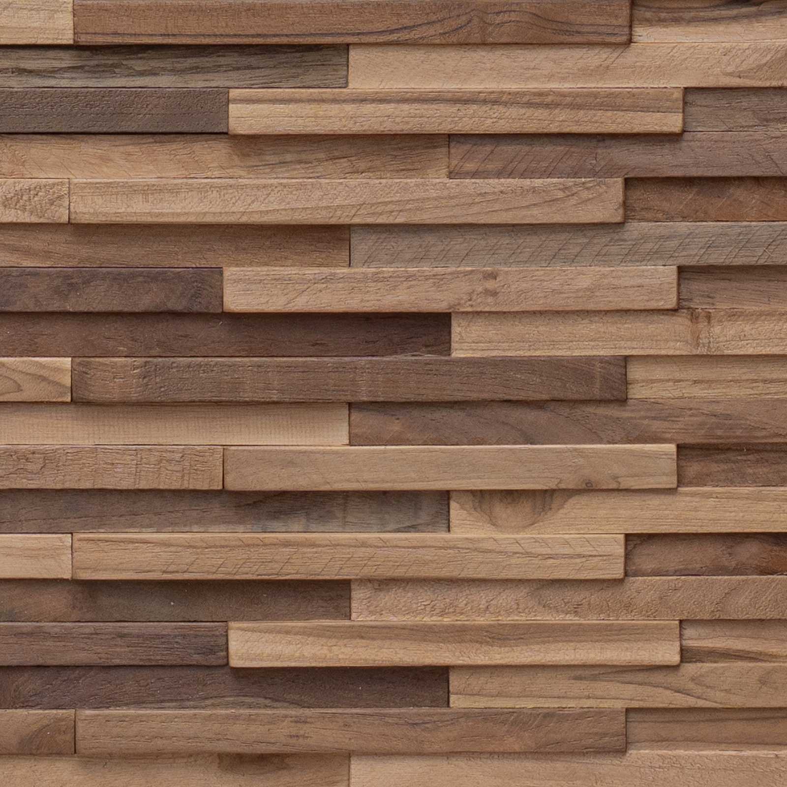 Bettkopfteil Natur Massivholz Teak