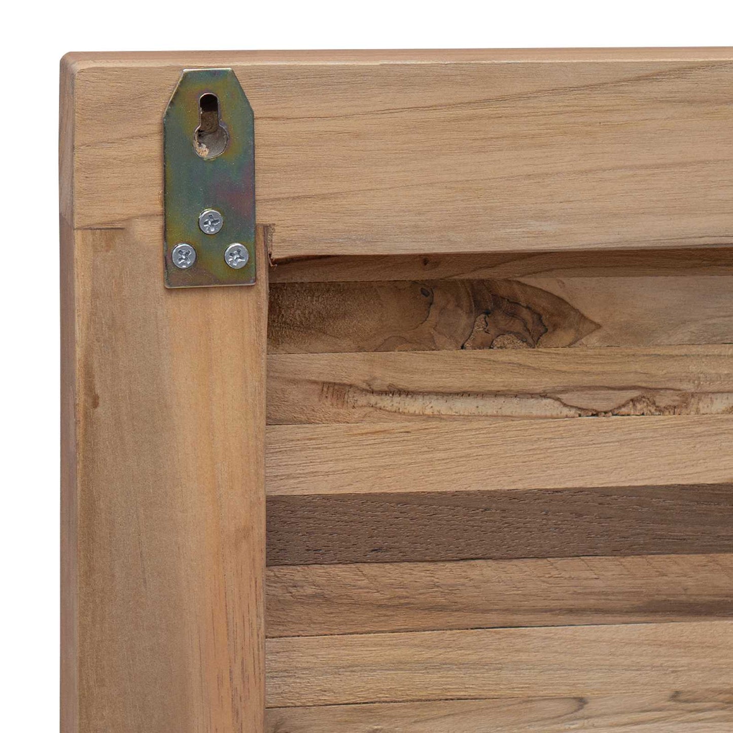 Bettkopfteil Natur Massivholz Teak