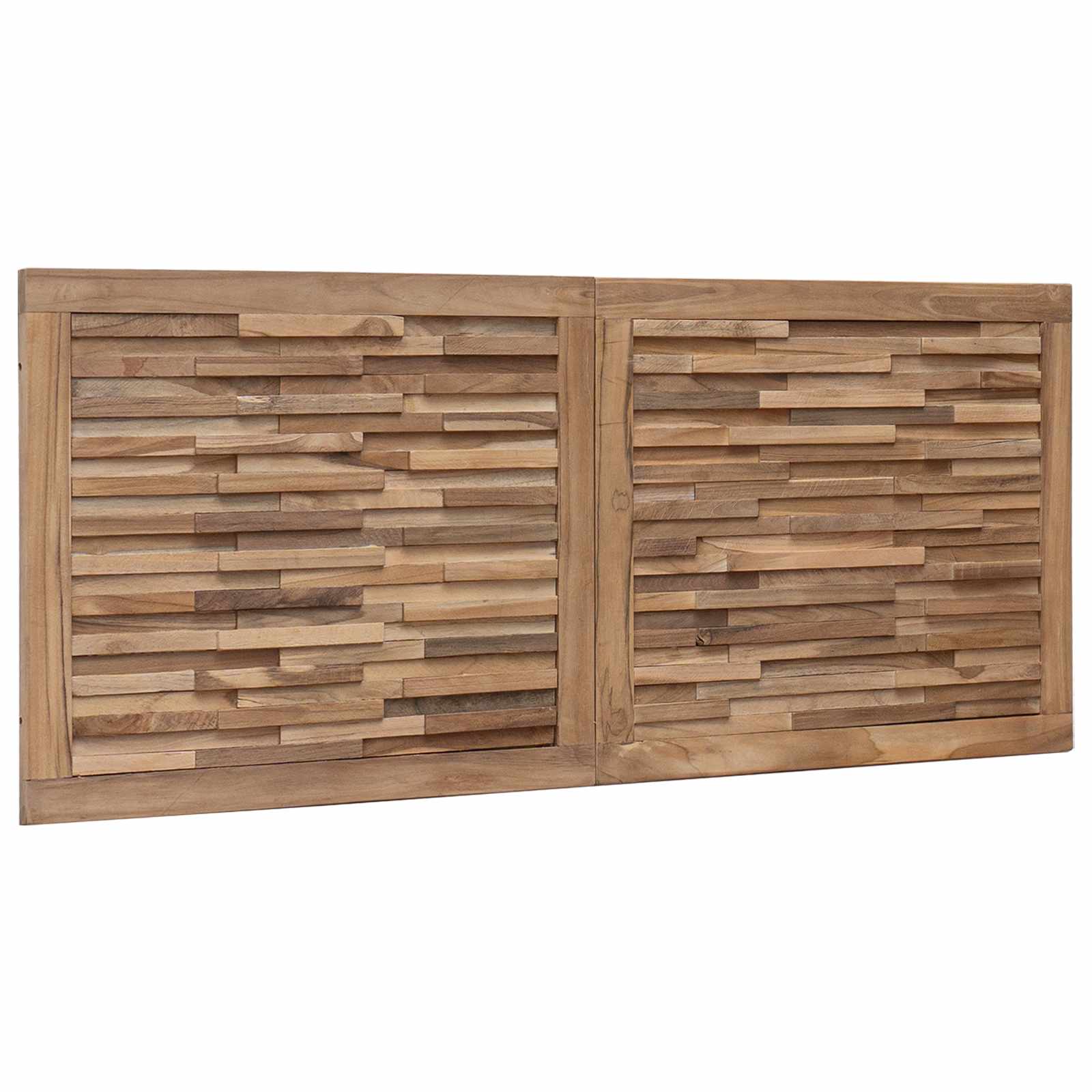 Bettkopfteil Natur Massivholz Teak