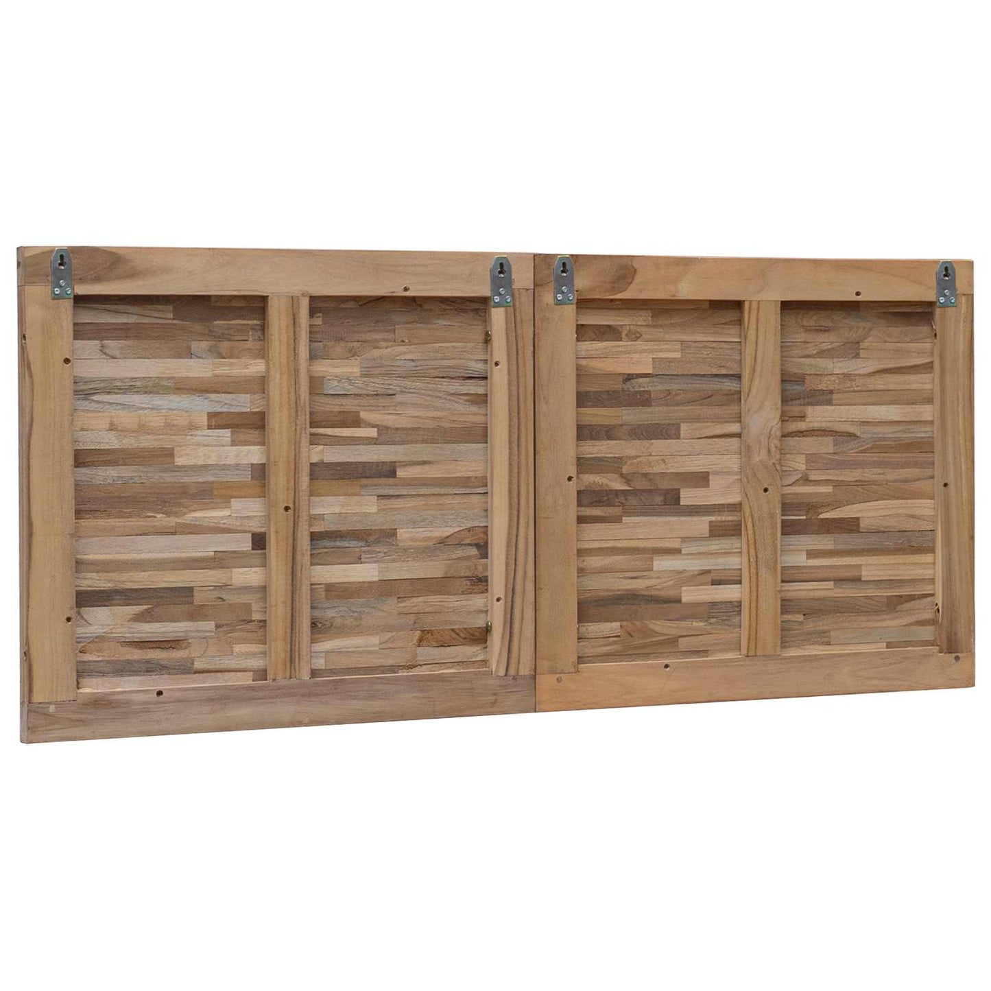 Bettkopfteil Natur Massivholz Teak