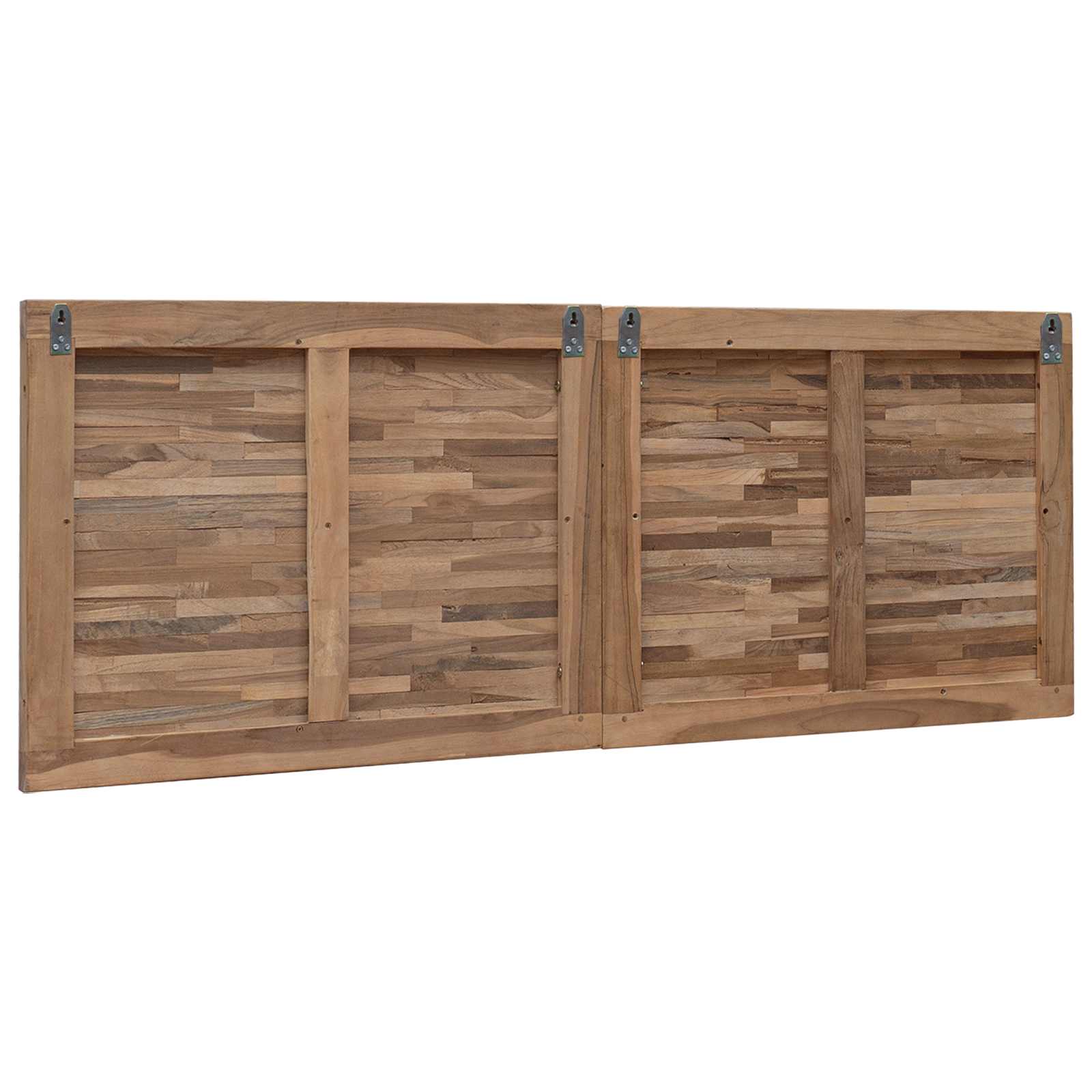 Bettkopfteil Natur Massivholz Teak