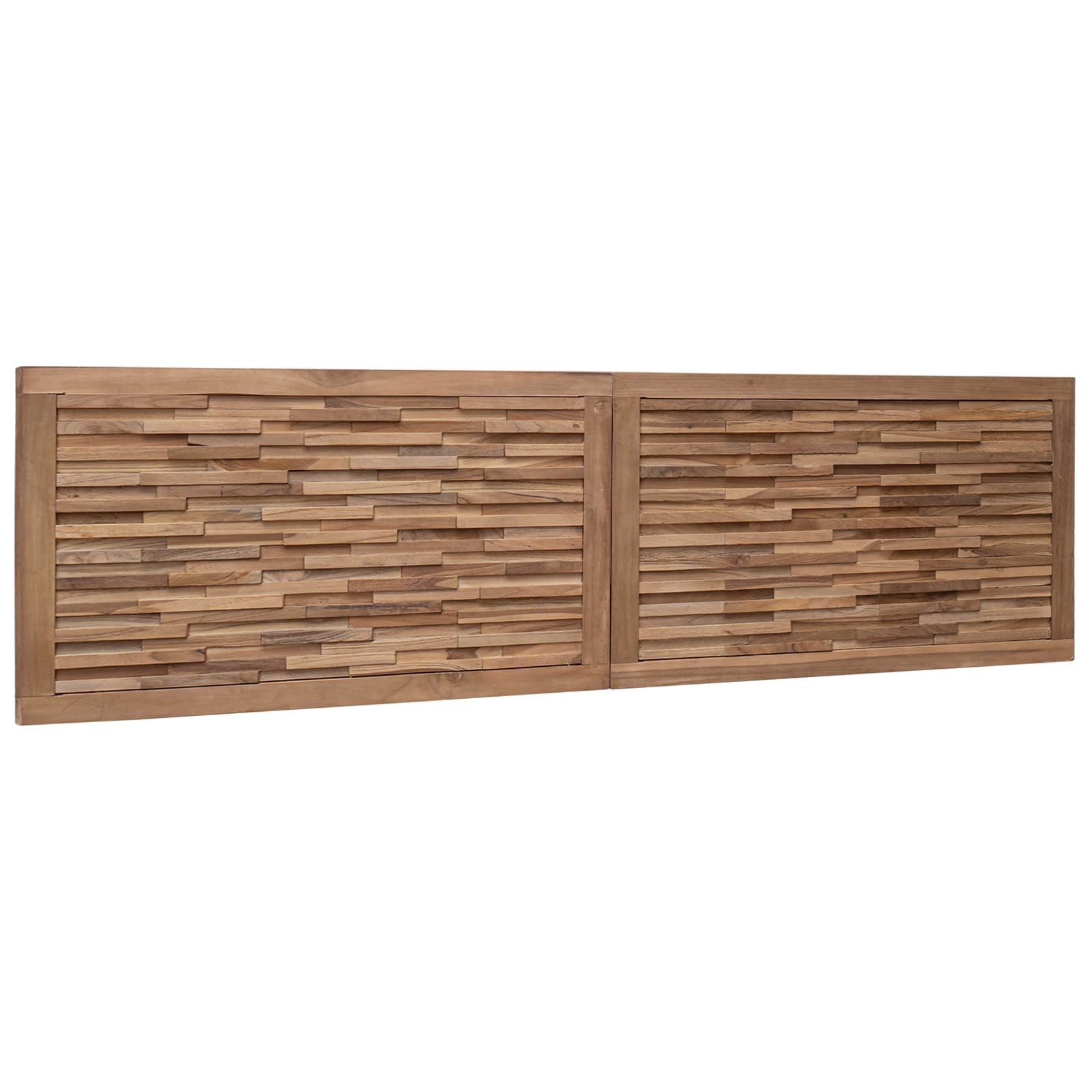 Bettkopfteil Natur Massivholz Teak