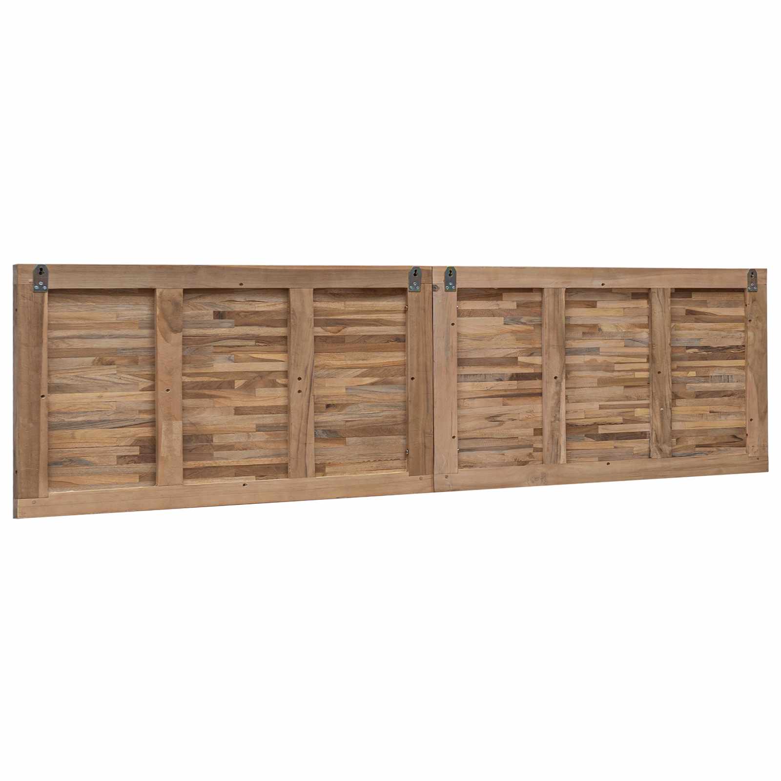 Bettkopfteil Natur Massivholz Teak