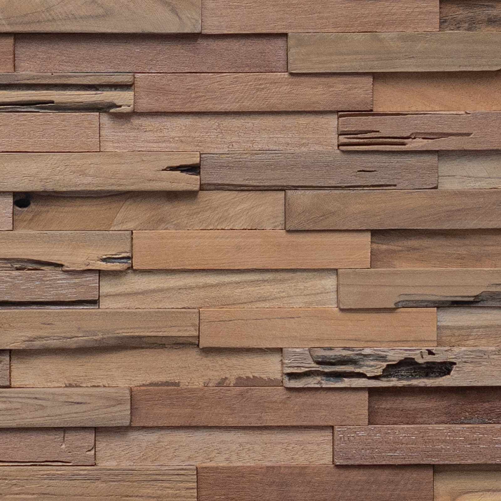 Bettkopfteil Natur Massivholz Teak
