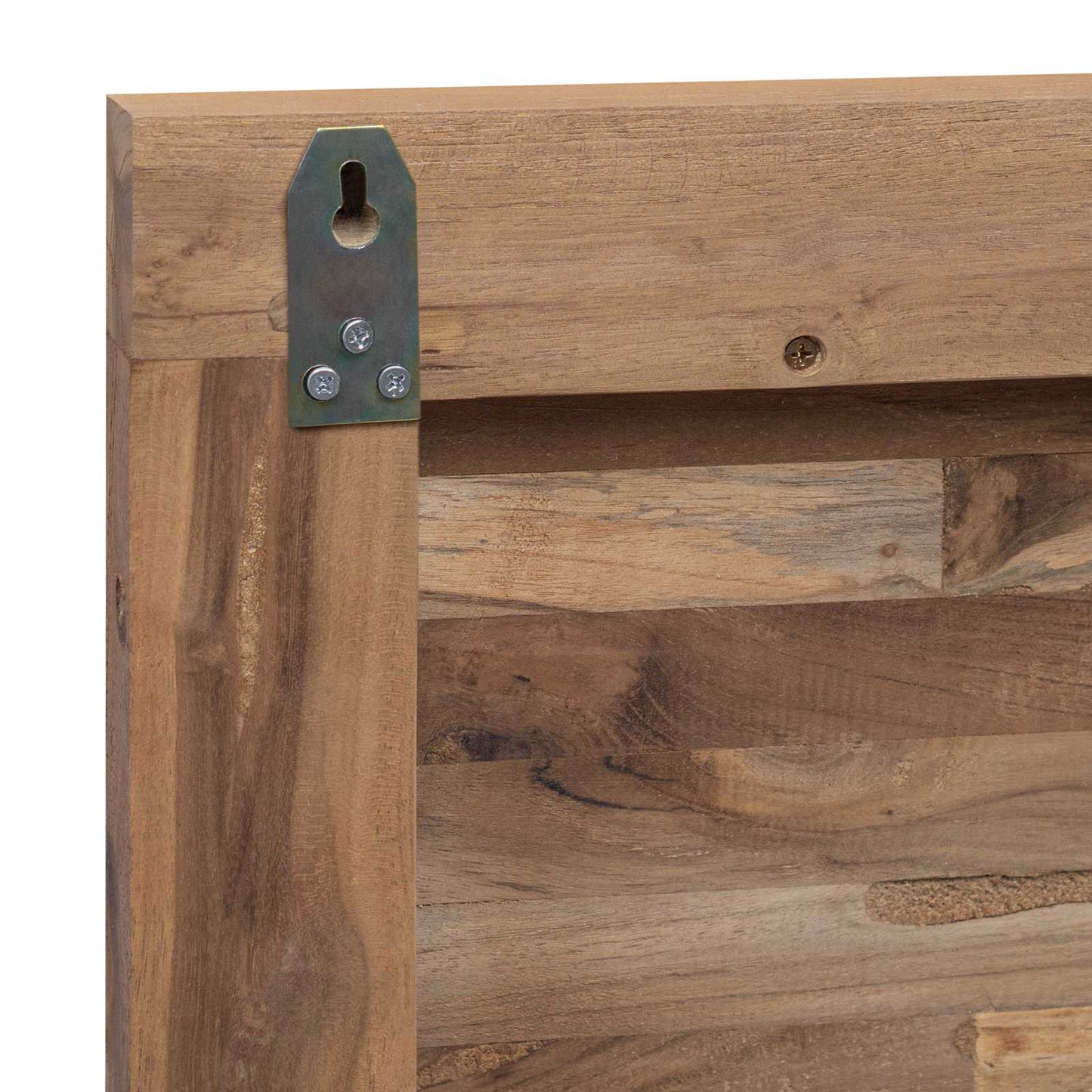 Bettkopfteil Natur Massivholz Teak