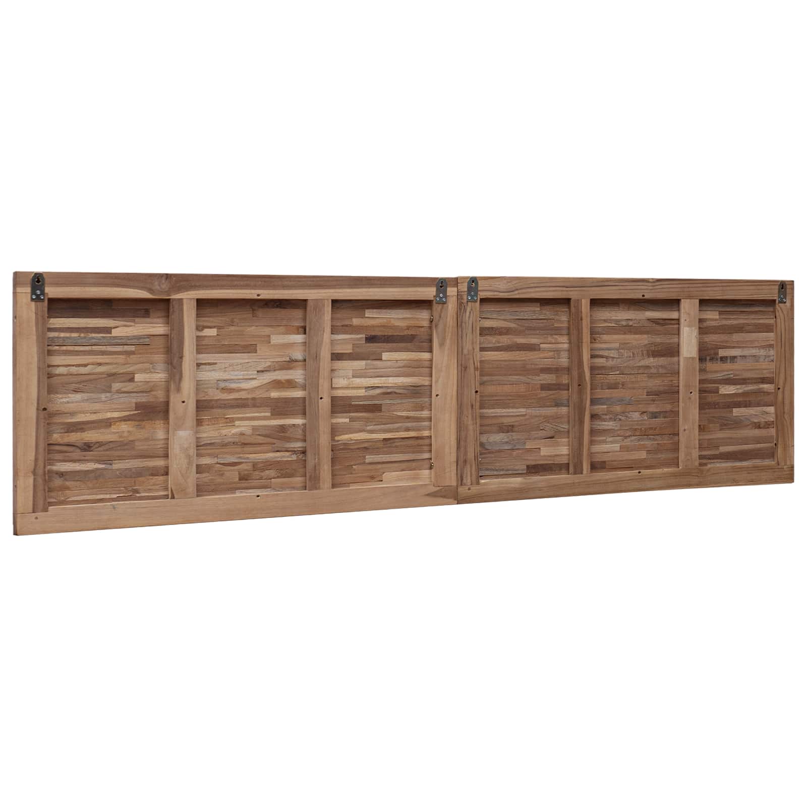 Bettkopfteil Natur Massivholz Teak
