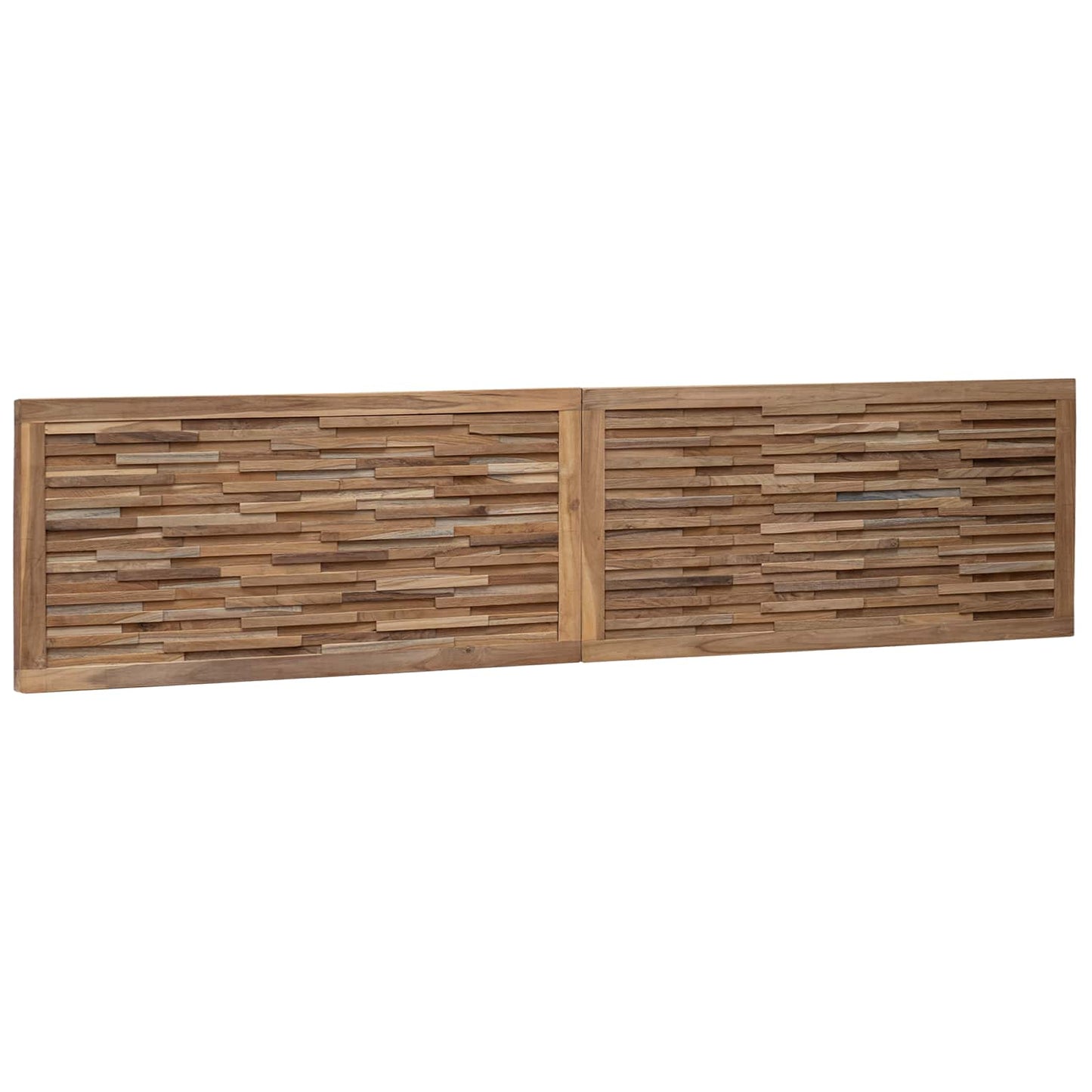 Bettkopfteil Natur Massivholz Teak