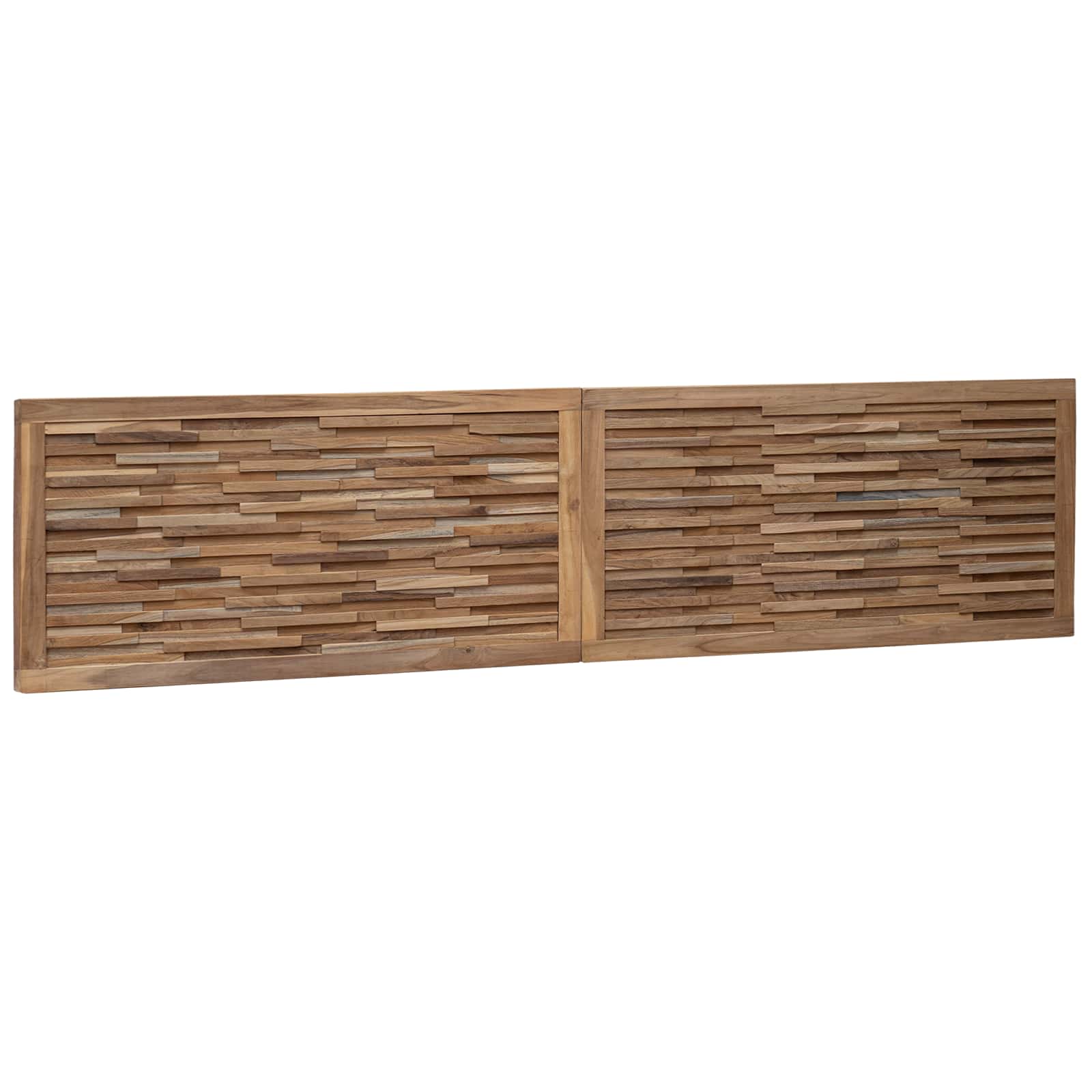 Bettkopfteil Natur Massivholz Teak