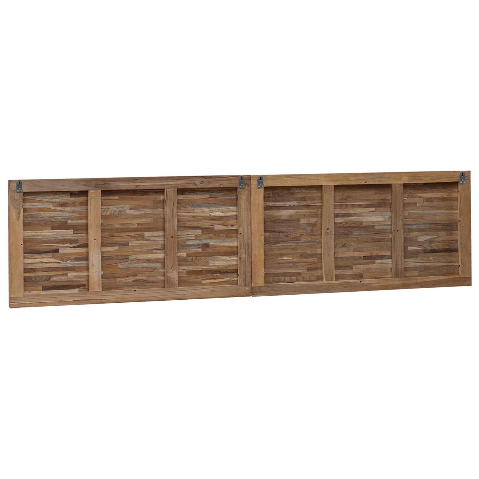Bettkopfteil Natur Massivholz Teak