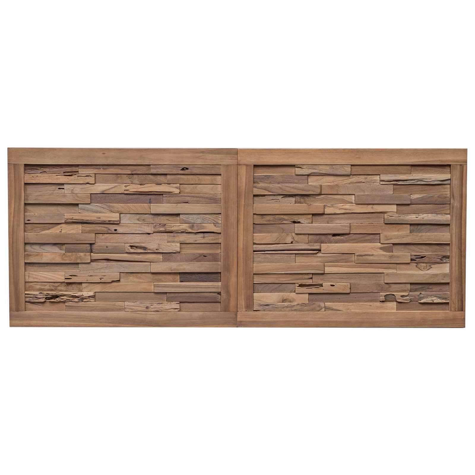 Bettkopfteil Natur Massivholz Teak