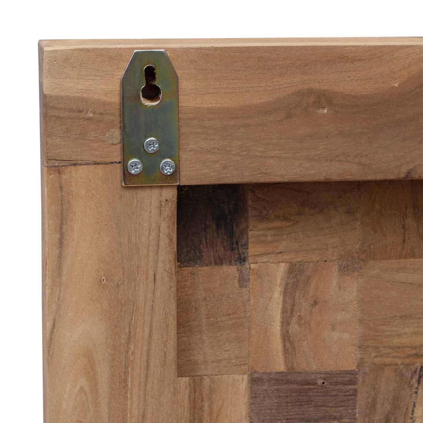 Bettkopfteil Natur Massivholz Teak