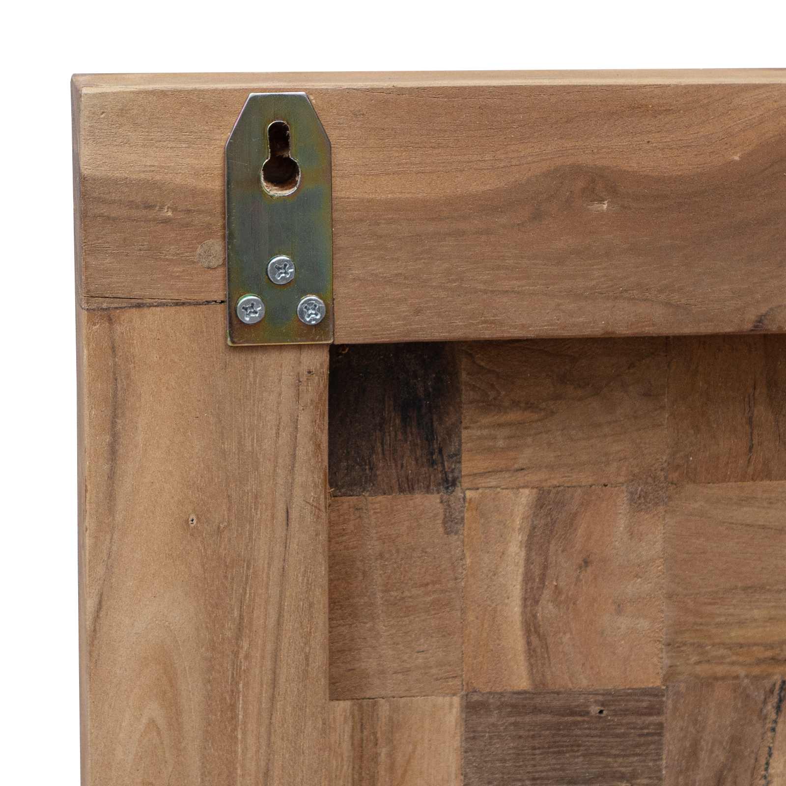 Bettkopfteil Natur Massivholz Teak