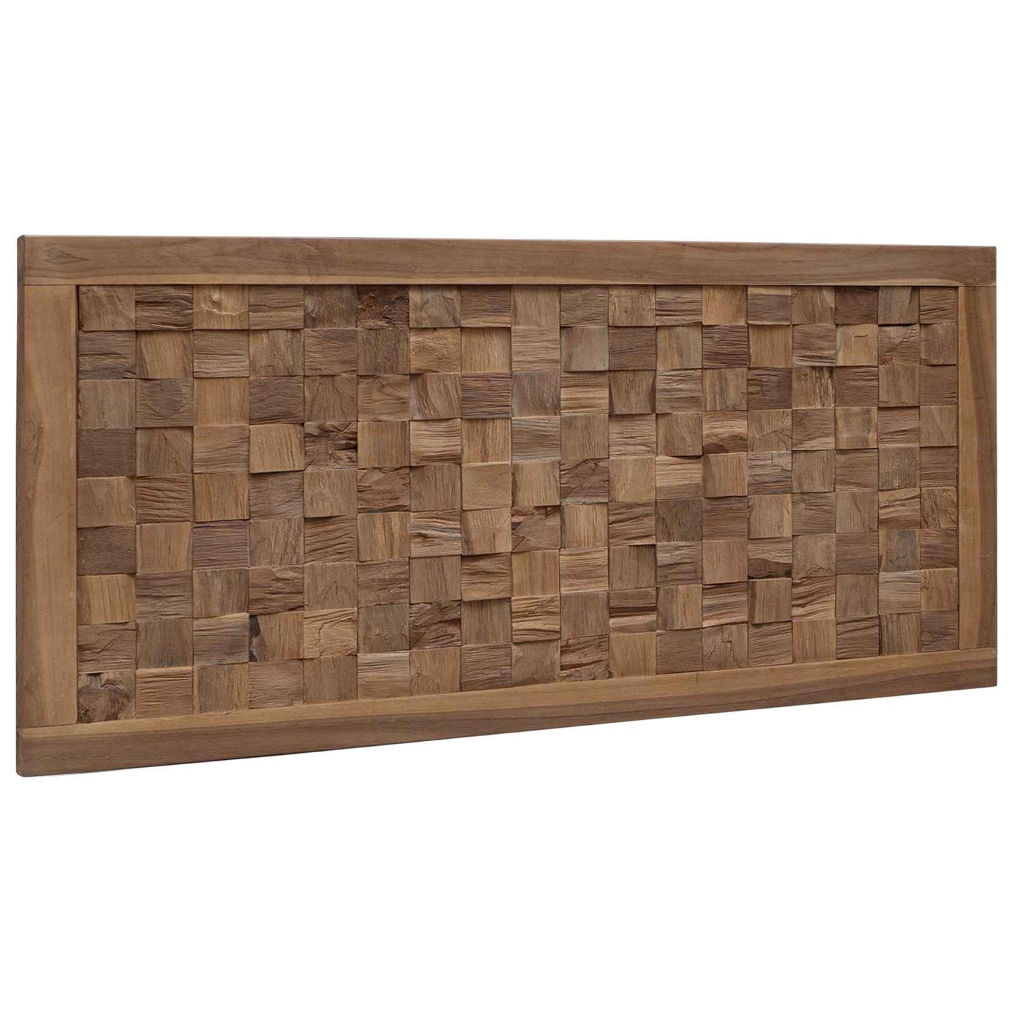 Bettkopfteil Natur Massivholz Teak
