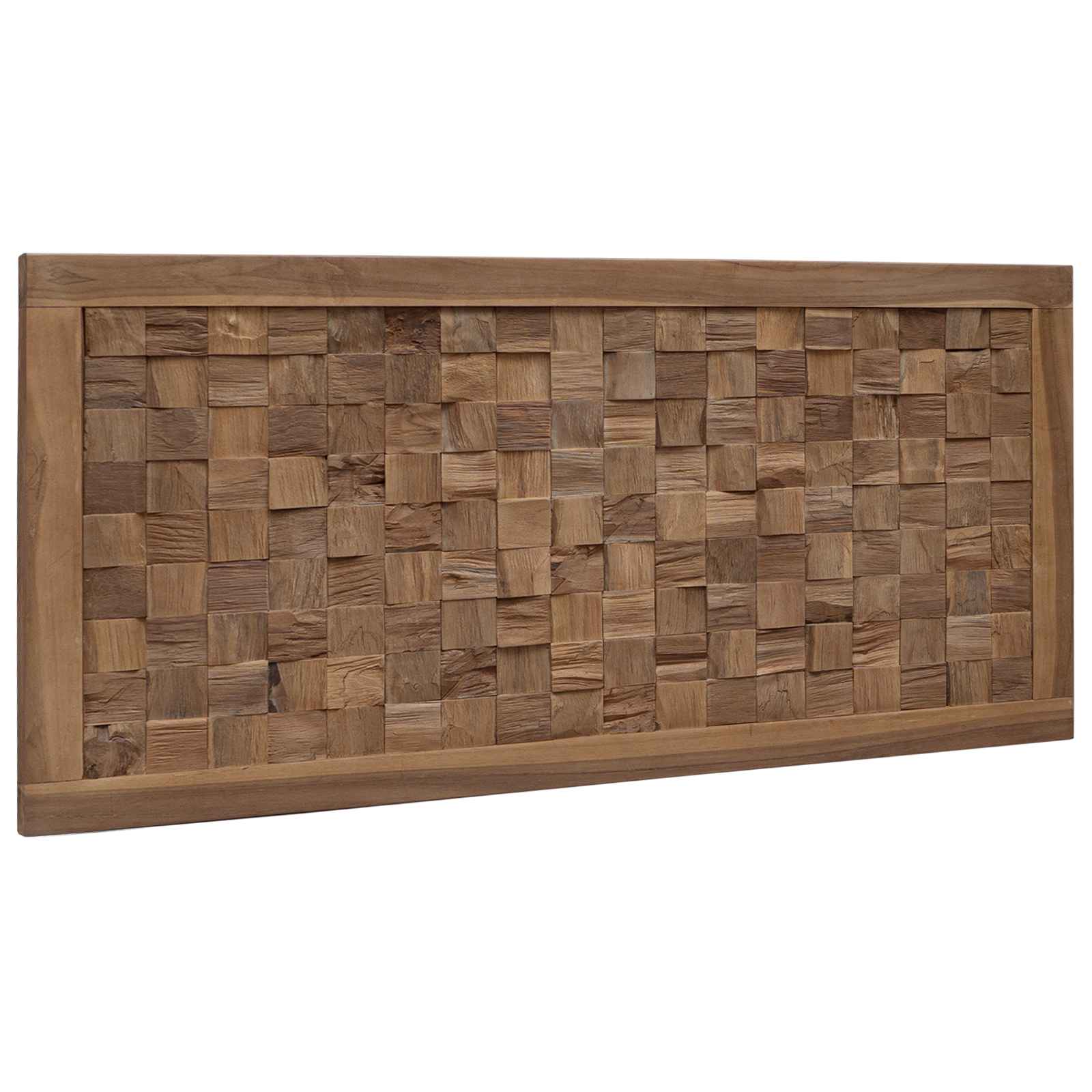 Bettkopfteil Natur Massivholz Teak