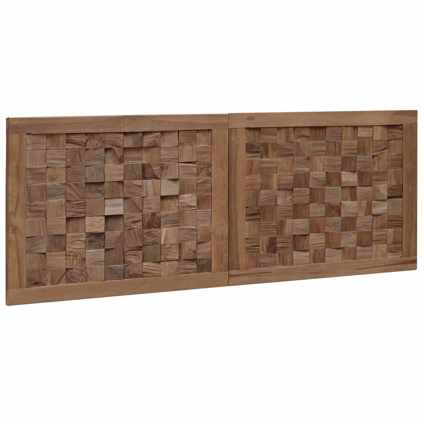 Bettkopfteil Natur Massivholz Teak