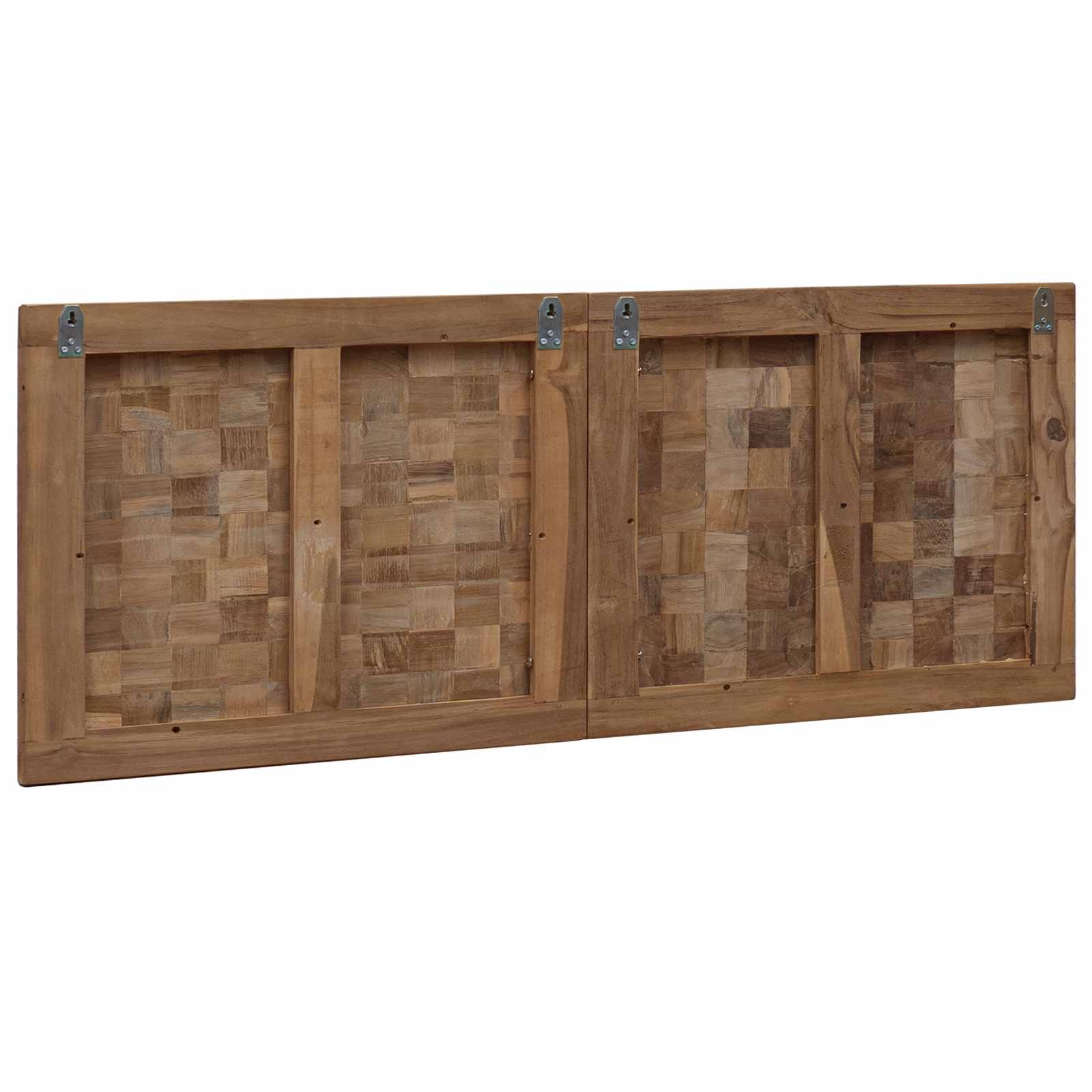 Bettkopfteil Natur Massivholz Teak