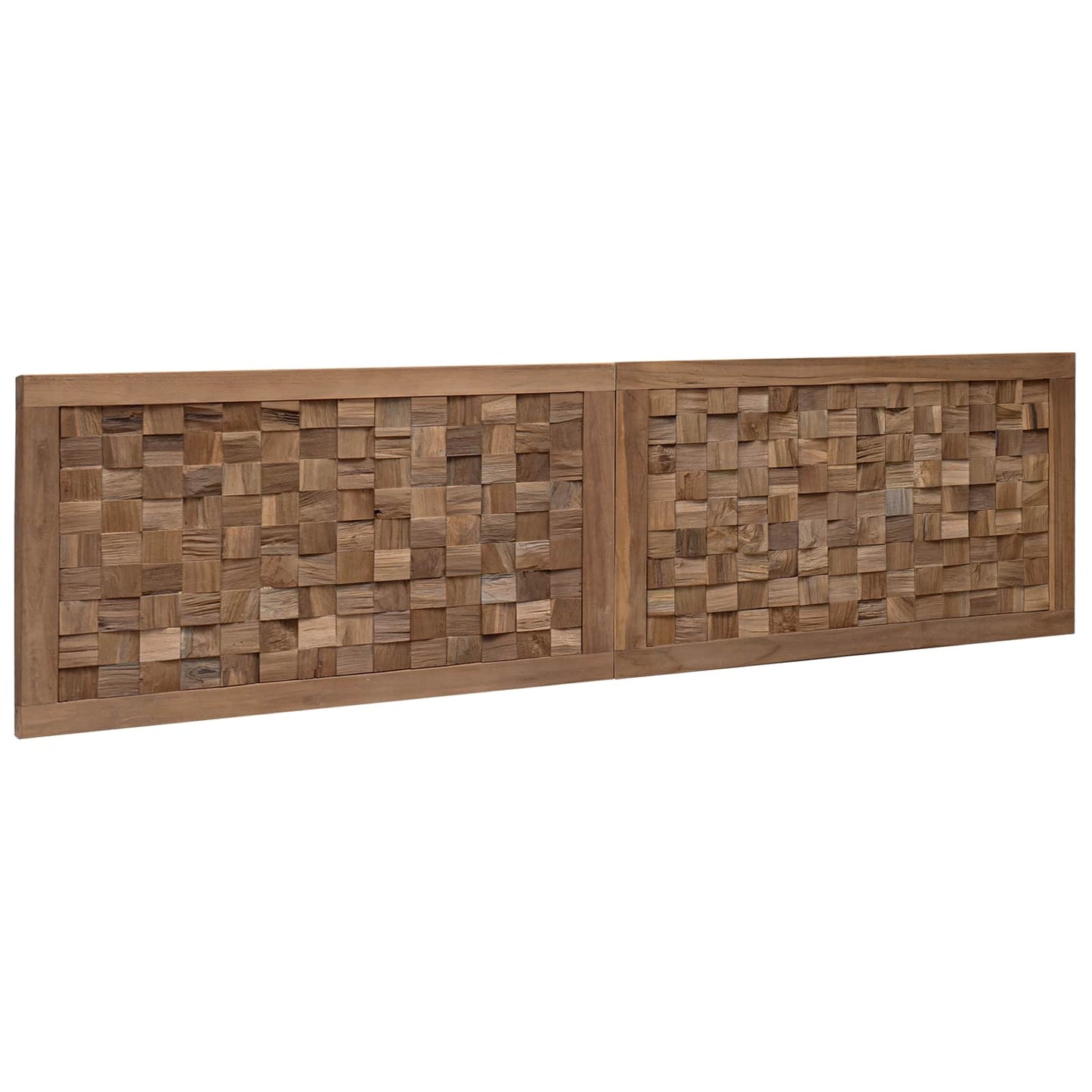 Bettkopfteil Natur Massivholz Teak