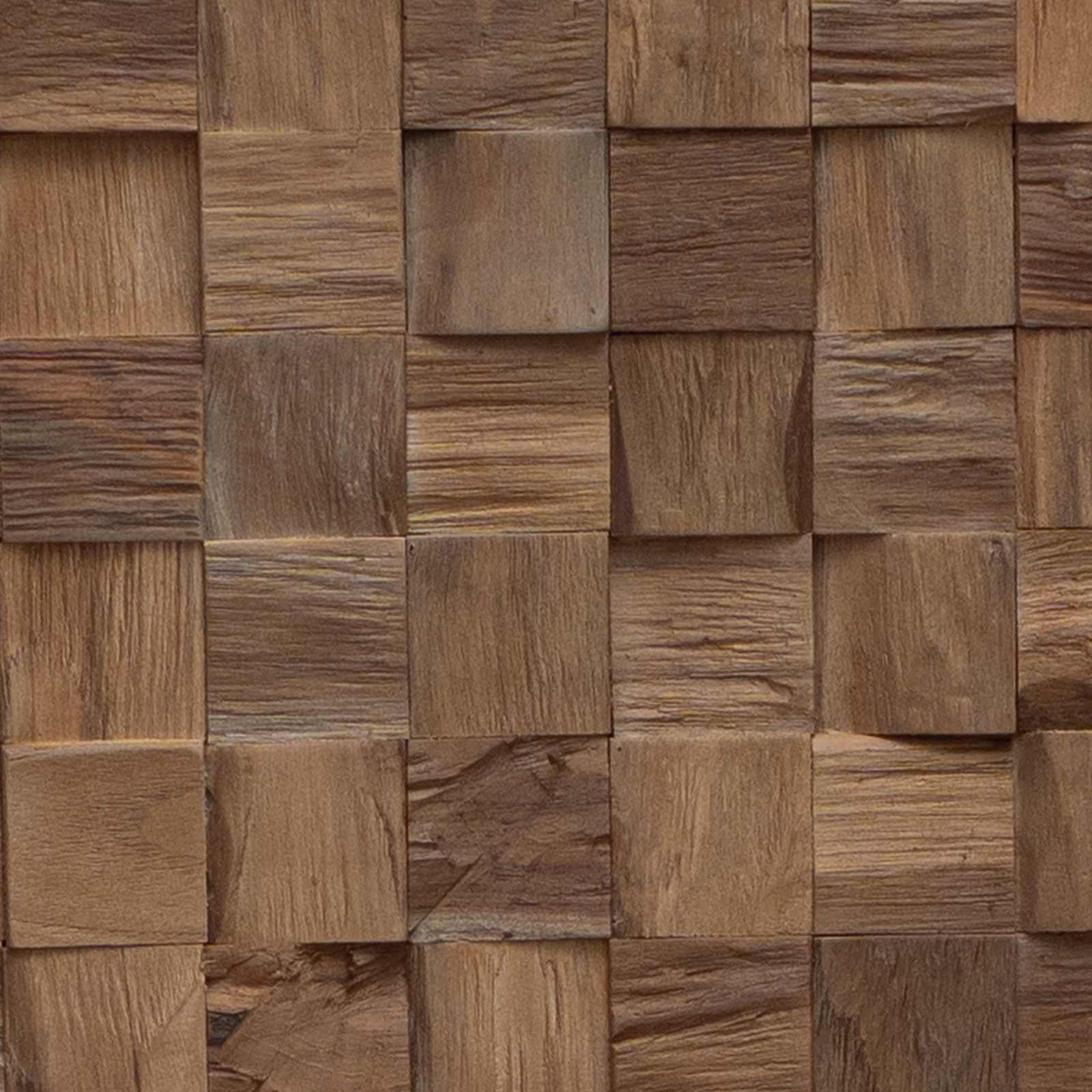 Bettkopfteil Natur Massivholz Teak