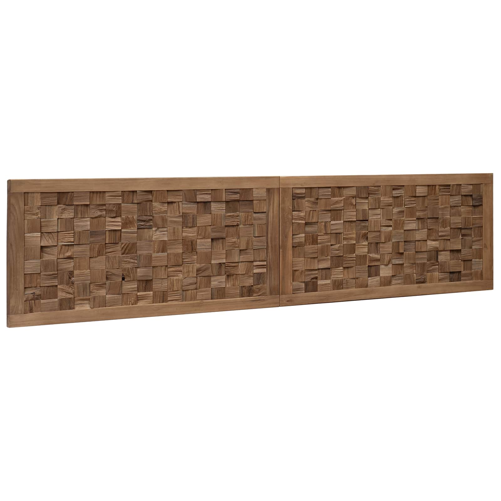 Bettkopfteil Natur Massivholz Teak