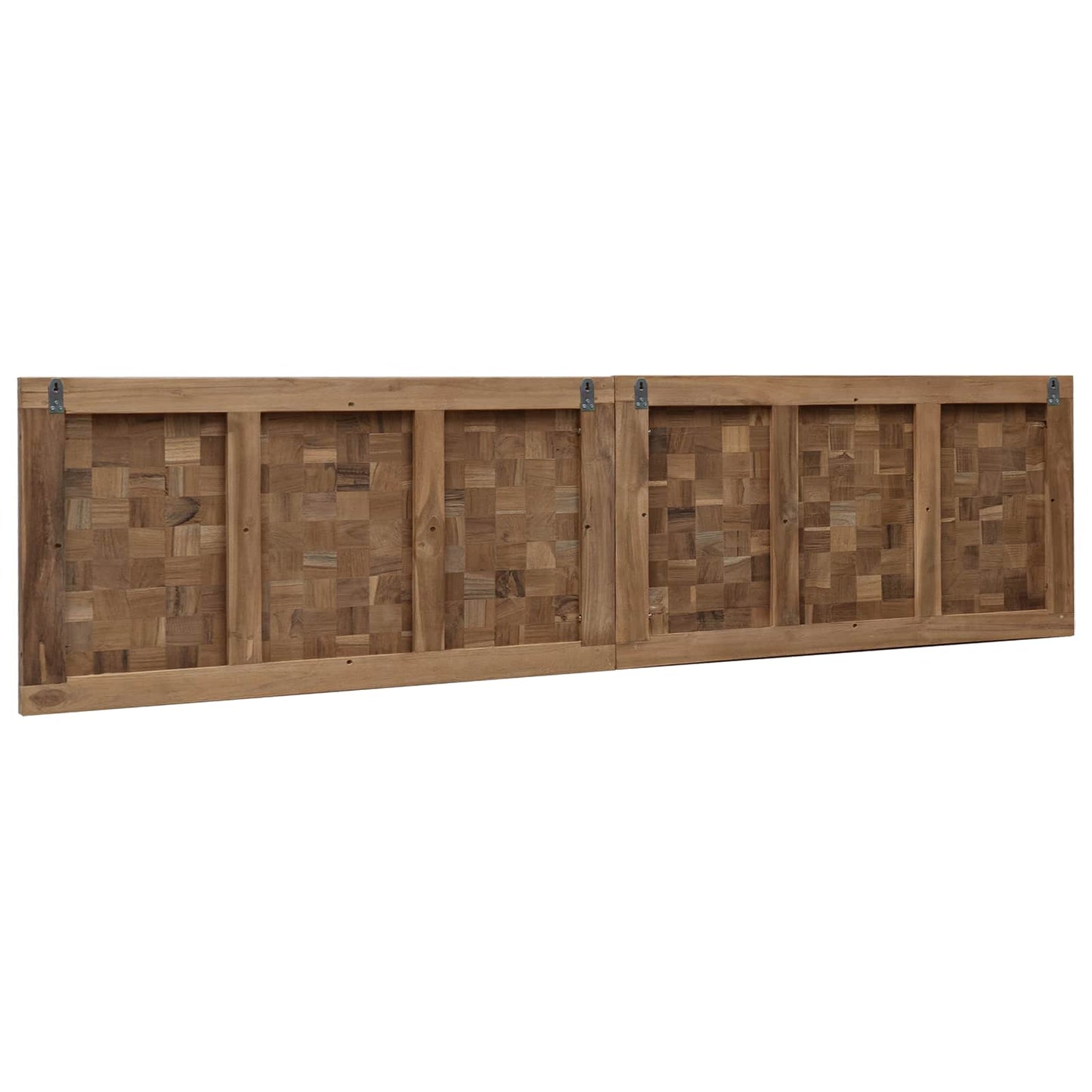 Bettkopfteil Natur Massivholz Teak